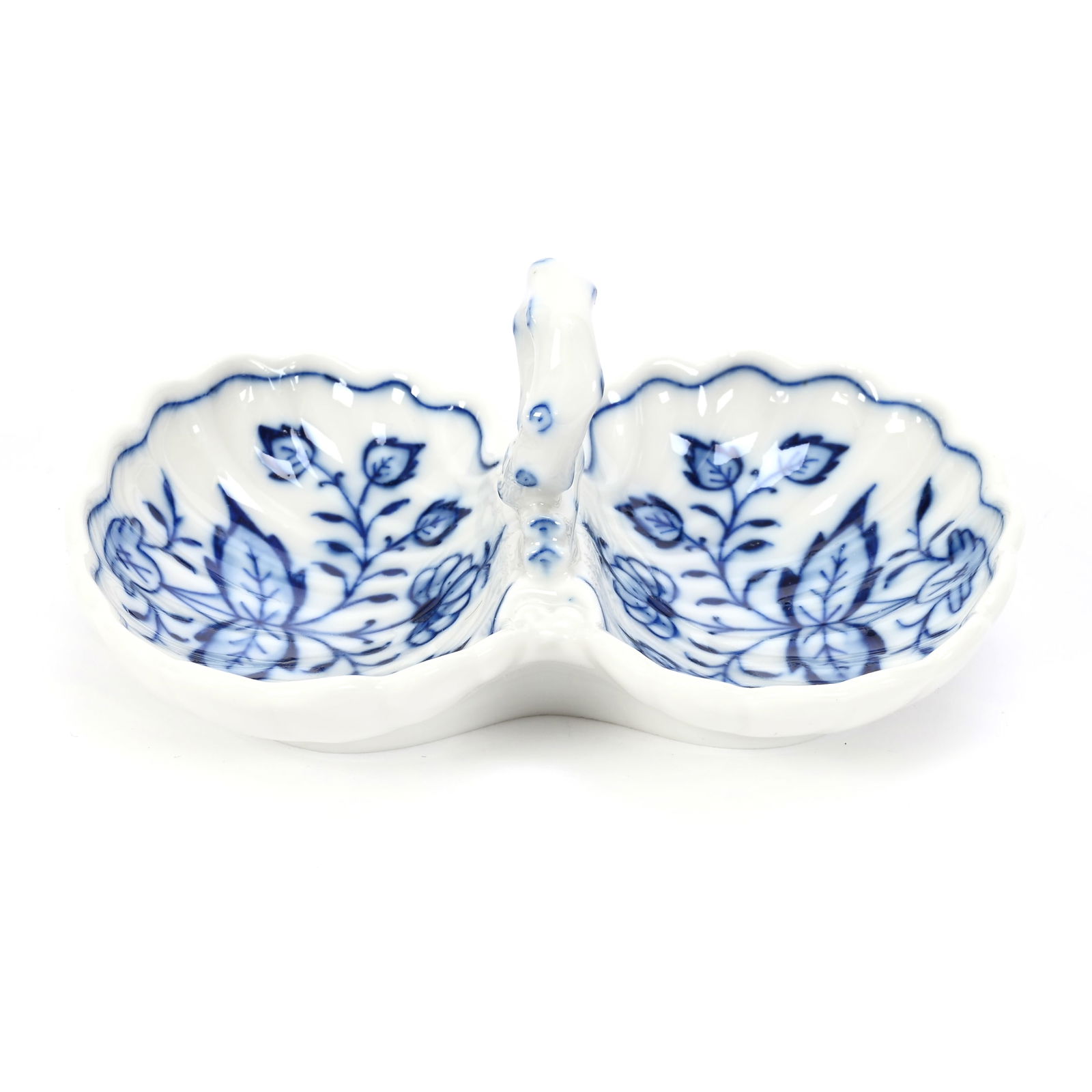 Double Salt Dip, Meissen Blue Crossed Sword Mark (1 of 3)