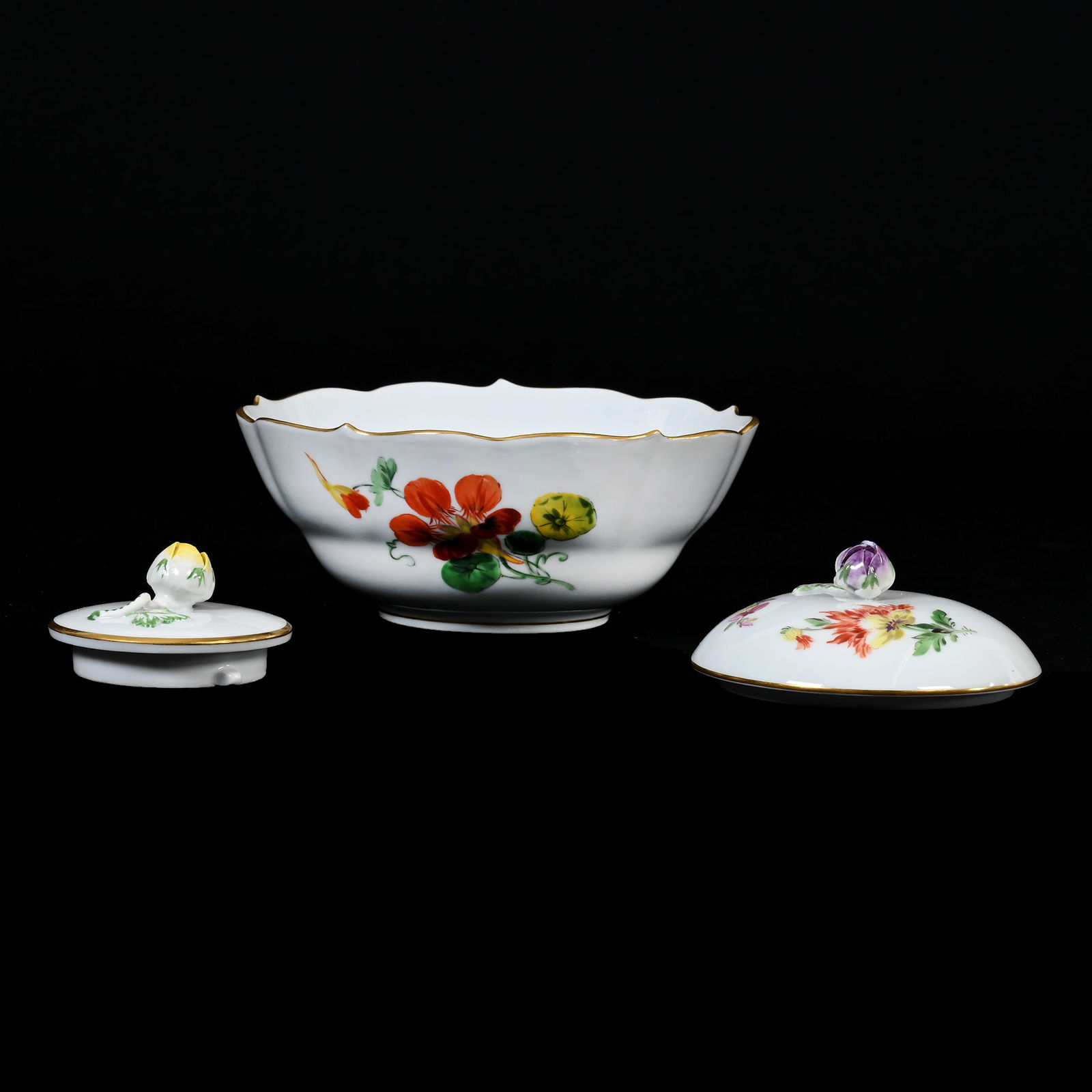 (3) Items, Meissen Blue Crossed Swords Mark (1 of 3)