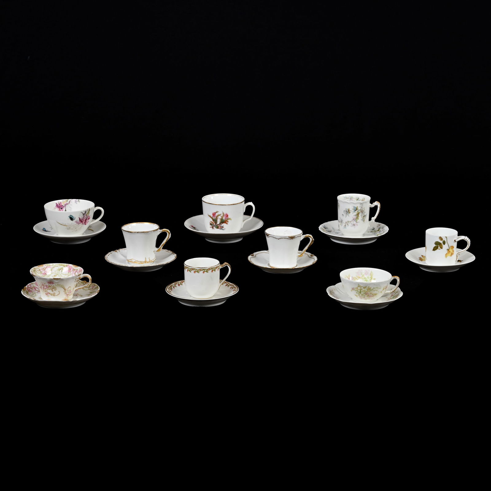 (9) Cups & Saucers, Haviland Limoges (1 of 4)