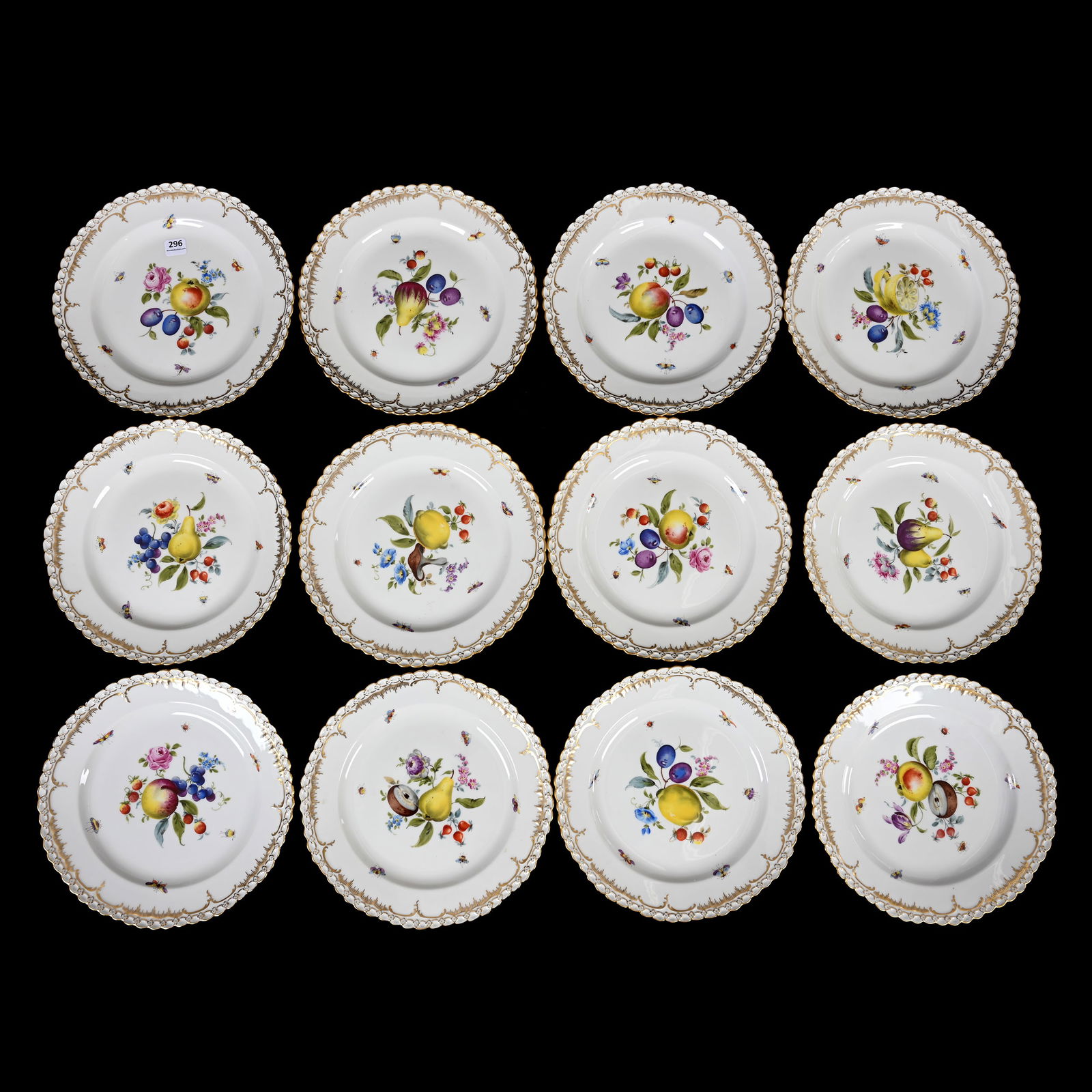 (12) Plates With KPM Berlin Scepter Mark (1 of 2)