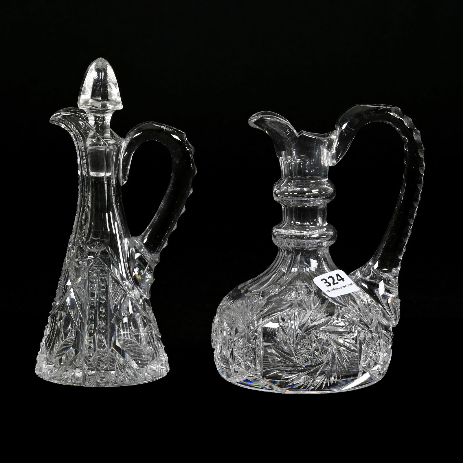 (2) Cruet Bottles, American Brilliant Cut Glass (1 of 3)