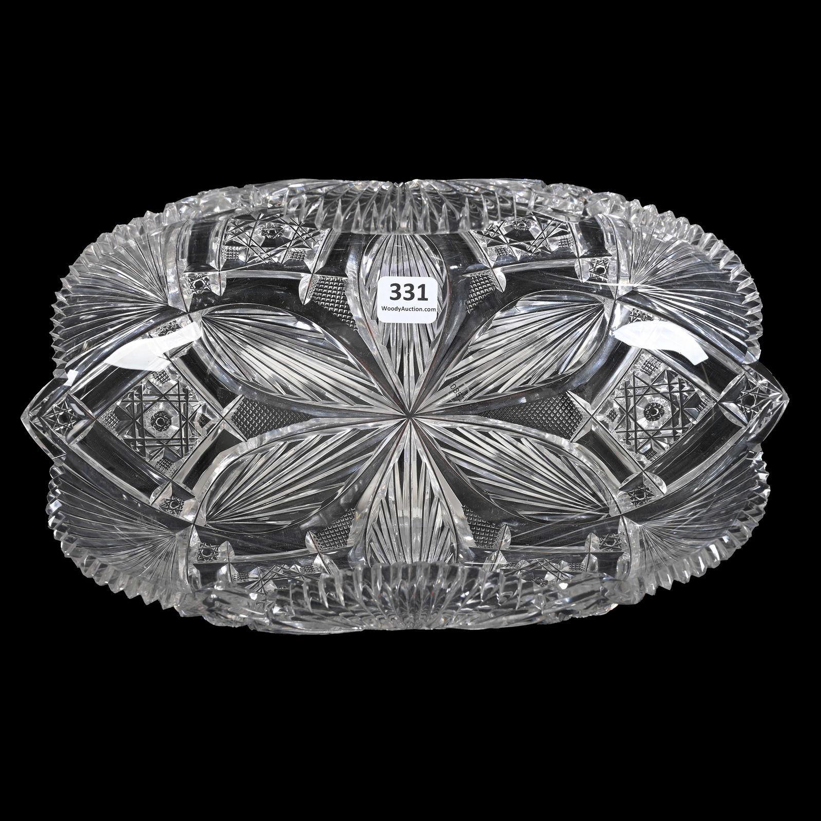 Folded Bread Tray, American Brilliant Cut Glass (1 of 3)