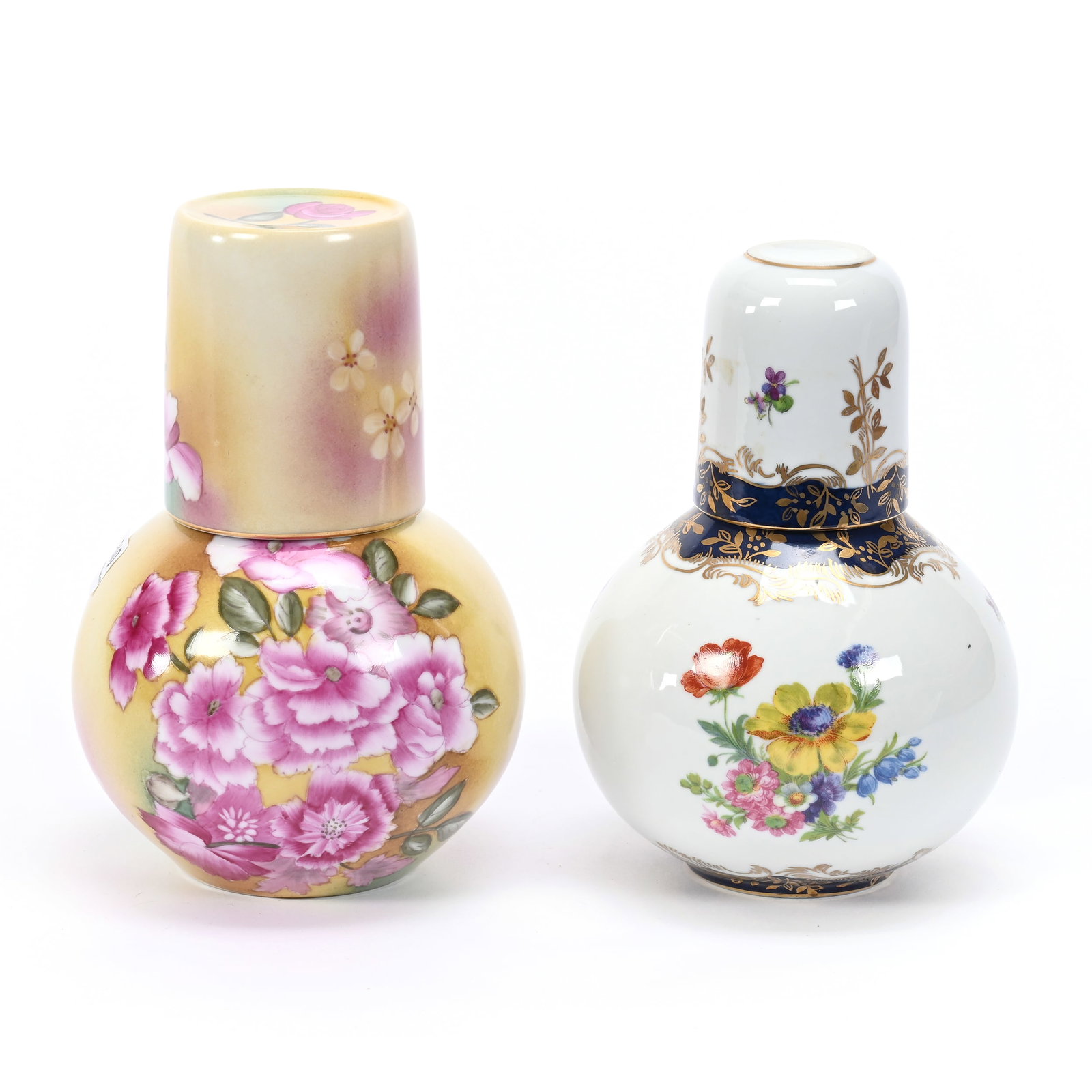 (2) Tumble-Ups, Contemporary, Marked Limoges: (2) Tumble-Ups, Contemporary, Marked Limoges, (1) 7.25" x 4.75", (1) 6.75" x 4.5", Indiana Private Collection.