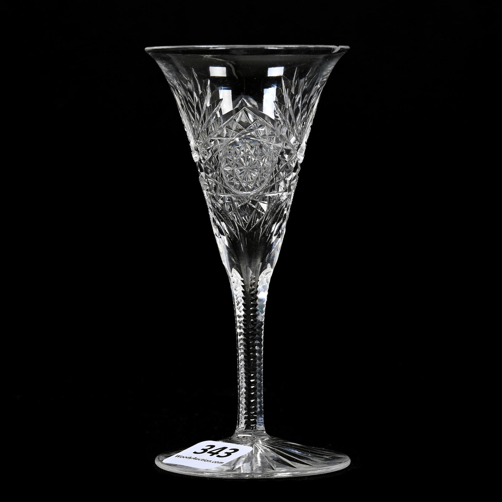 Sherry Stem, American Brilliant Cut Glass, Monarch Pattern By J. Hoare (1 of 4)