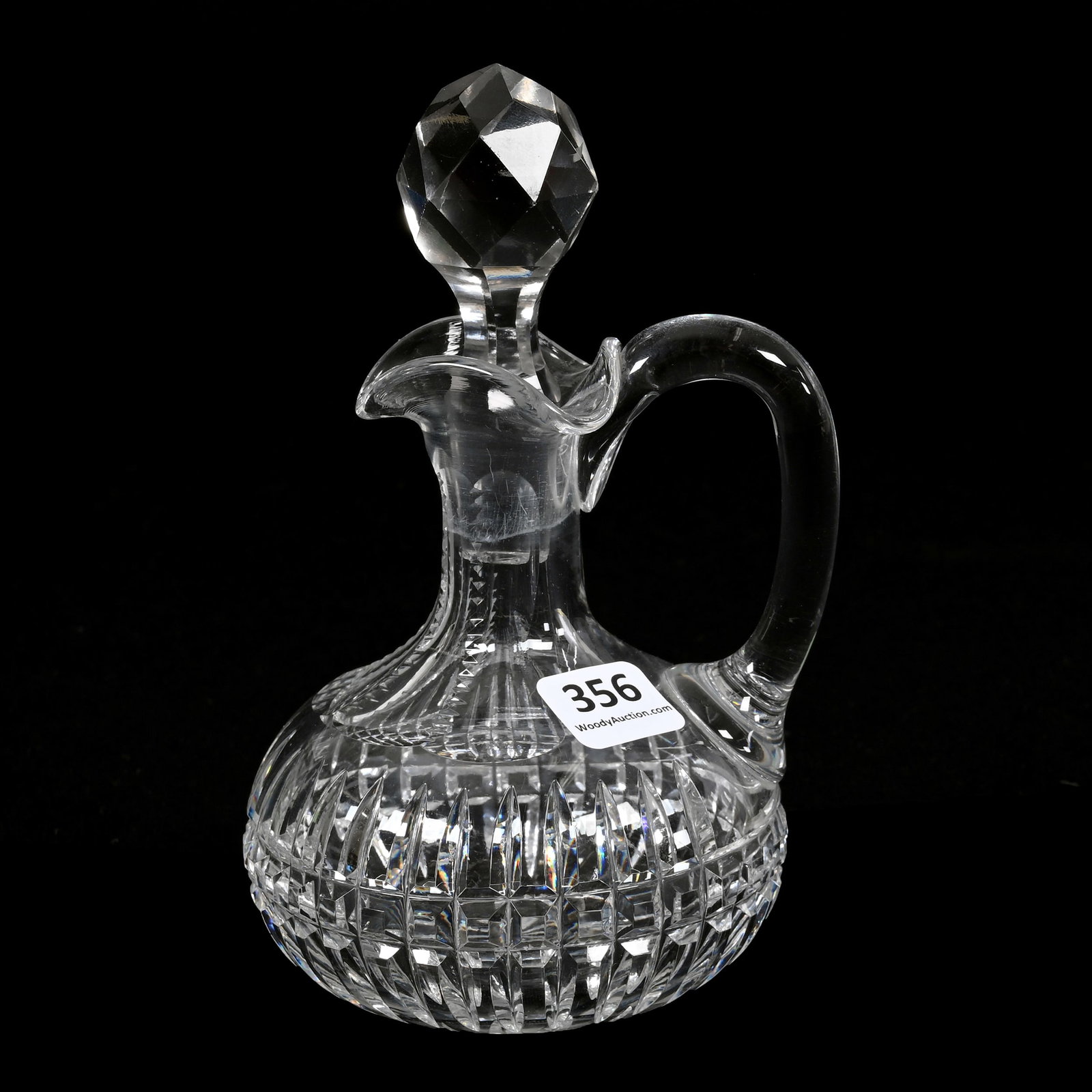 Cruet Bottle, American Brilliant Cut Glass, Renaissance By Dorflinger: Cruet Bottle, American Brilliant Cut Glass, Renaissance By Dorflinger, 6.25" x 3.75", Indiana Private Collection.