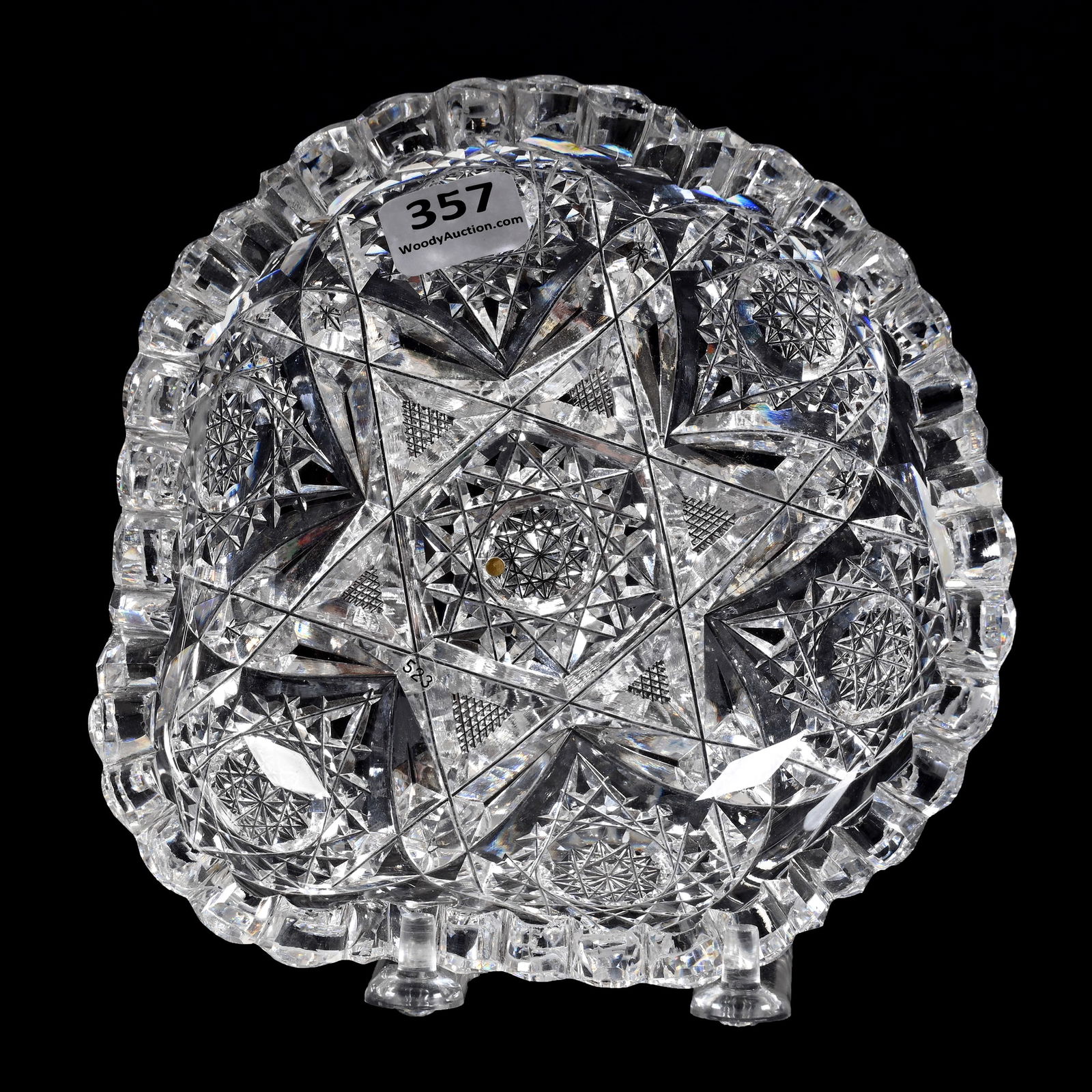 Shell Shape Dish, American Brilliant Cut Glass, Signed Egginton Creswick (1 of 3)