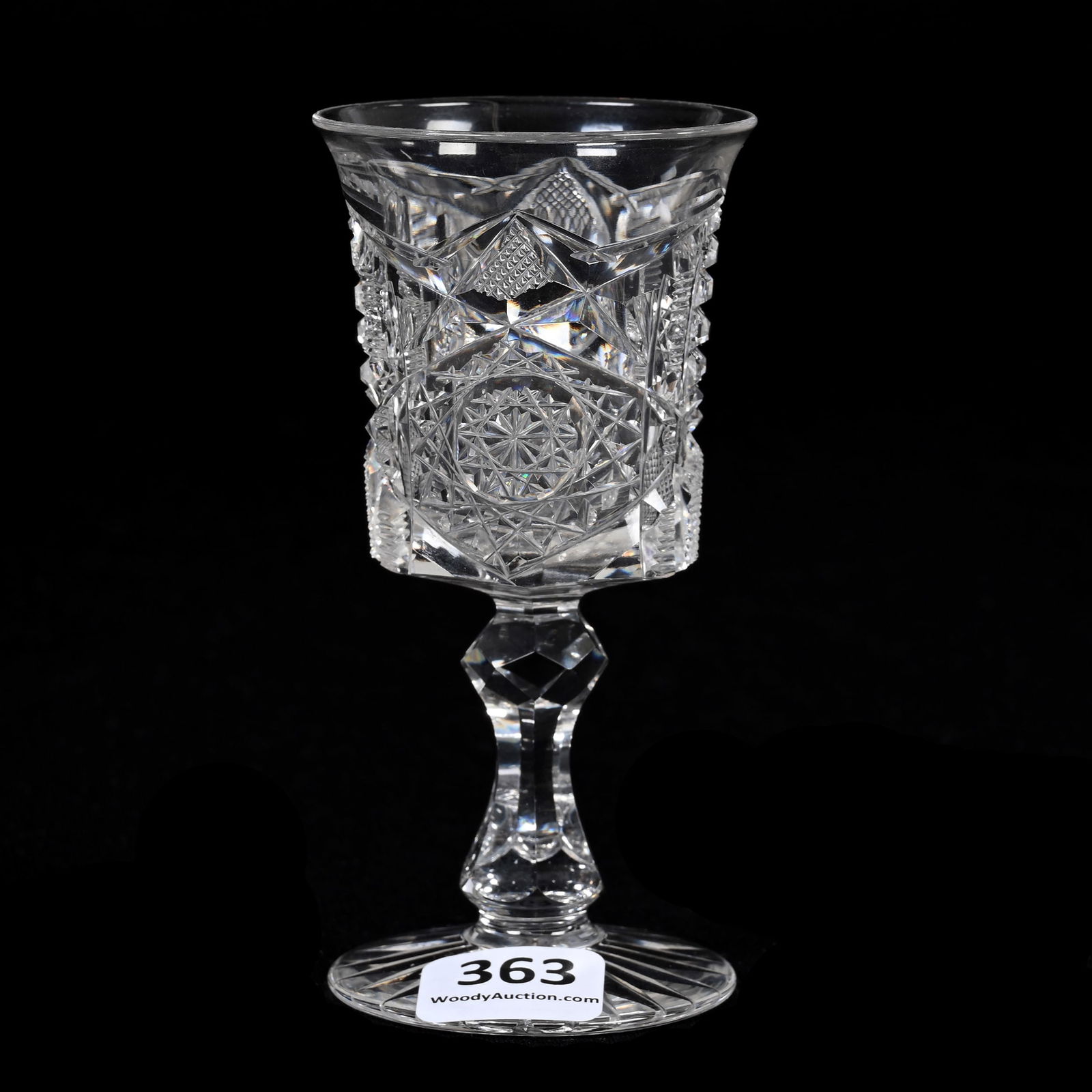 Cordial Stem, American Brilliant Cut Glass, Cambria Pattern By Egginton (1 of 3)
