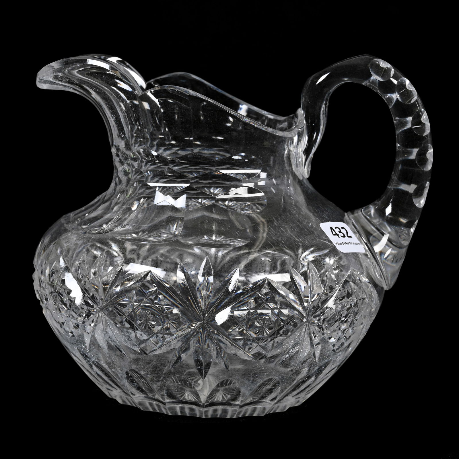 Pitcher, American Brilliant Cut Glass, Signed Hawkes Florence Pattern (1 of 4)