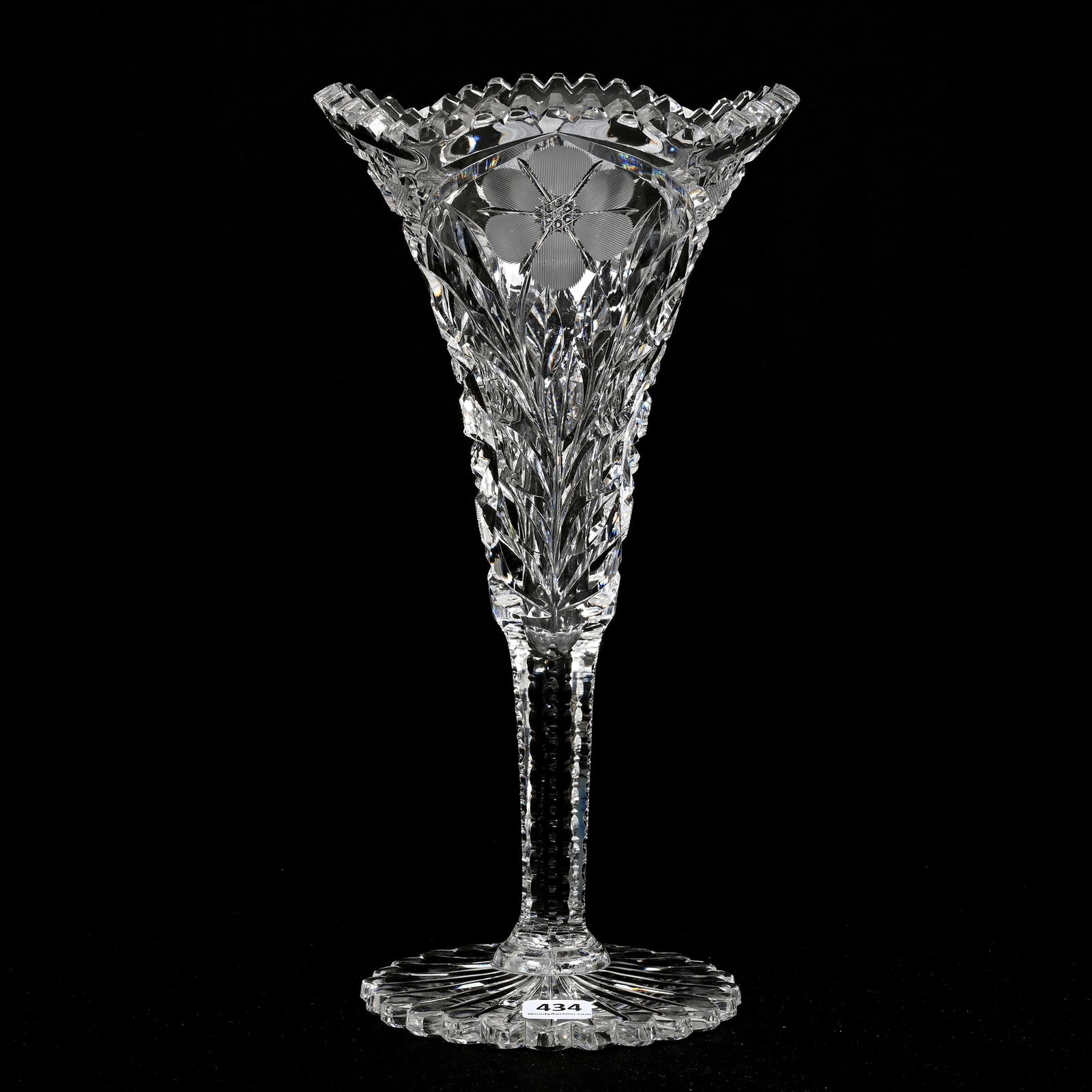 Trumpet Vase, American Brilliant Cut Glass (1 of 5)