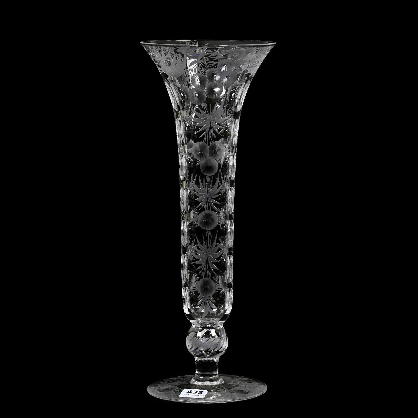 Pedestal Vase, American Brilliant Cut Glass, Signed Libbey (1 of 3)