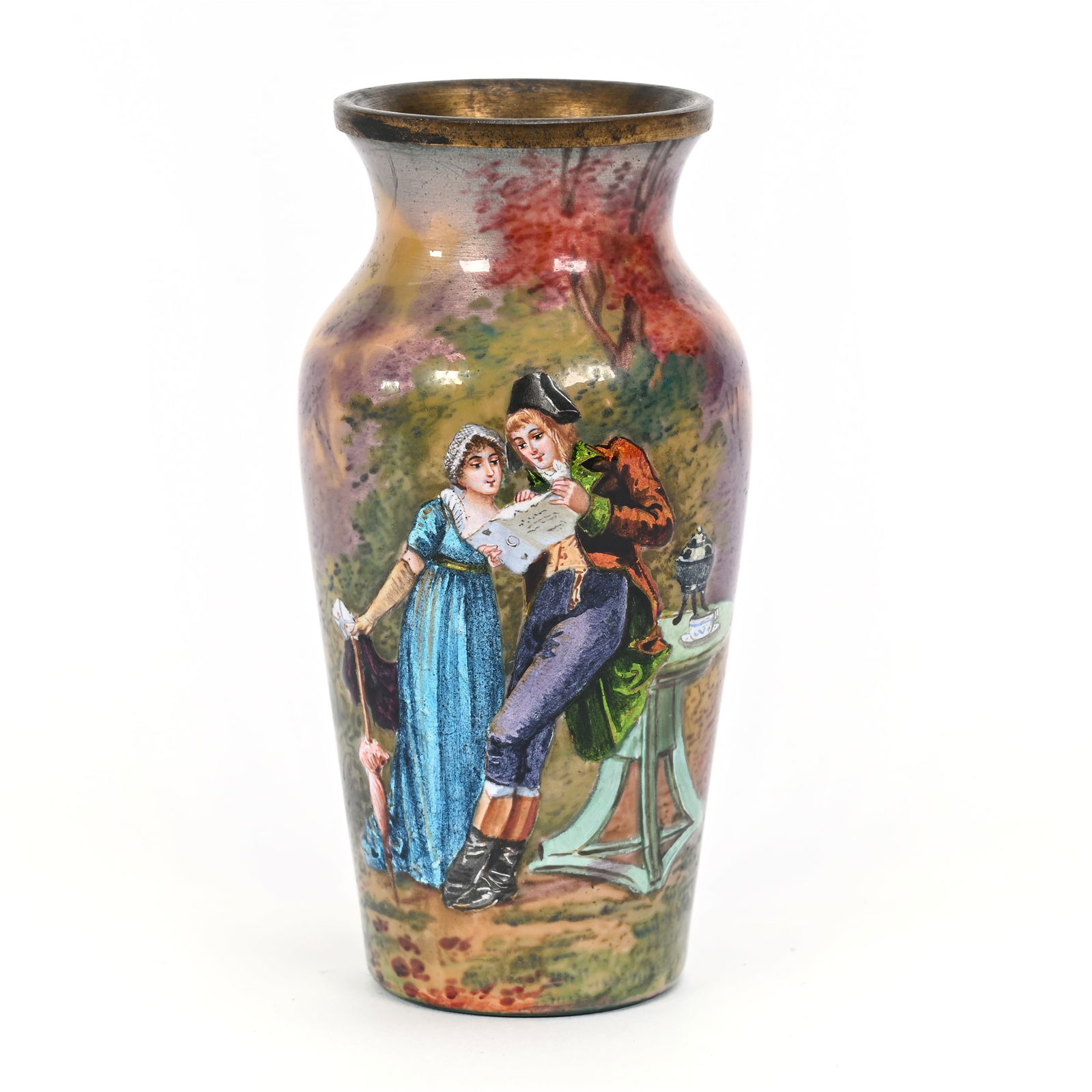 Vase, Beautiful French Enamel (1 of 4)