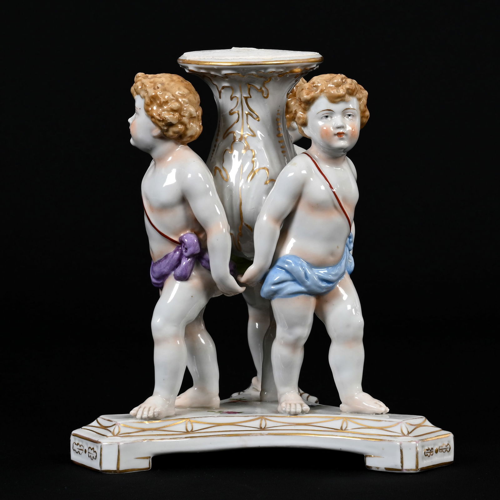 Figural Cherub Base, Porcelain (1 of 4)