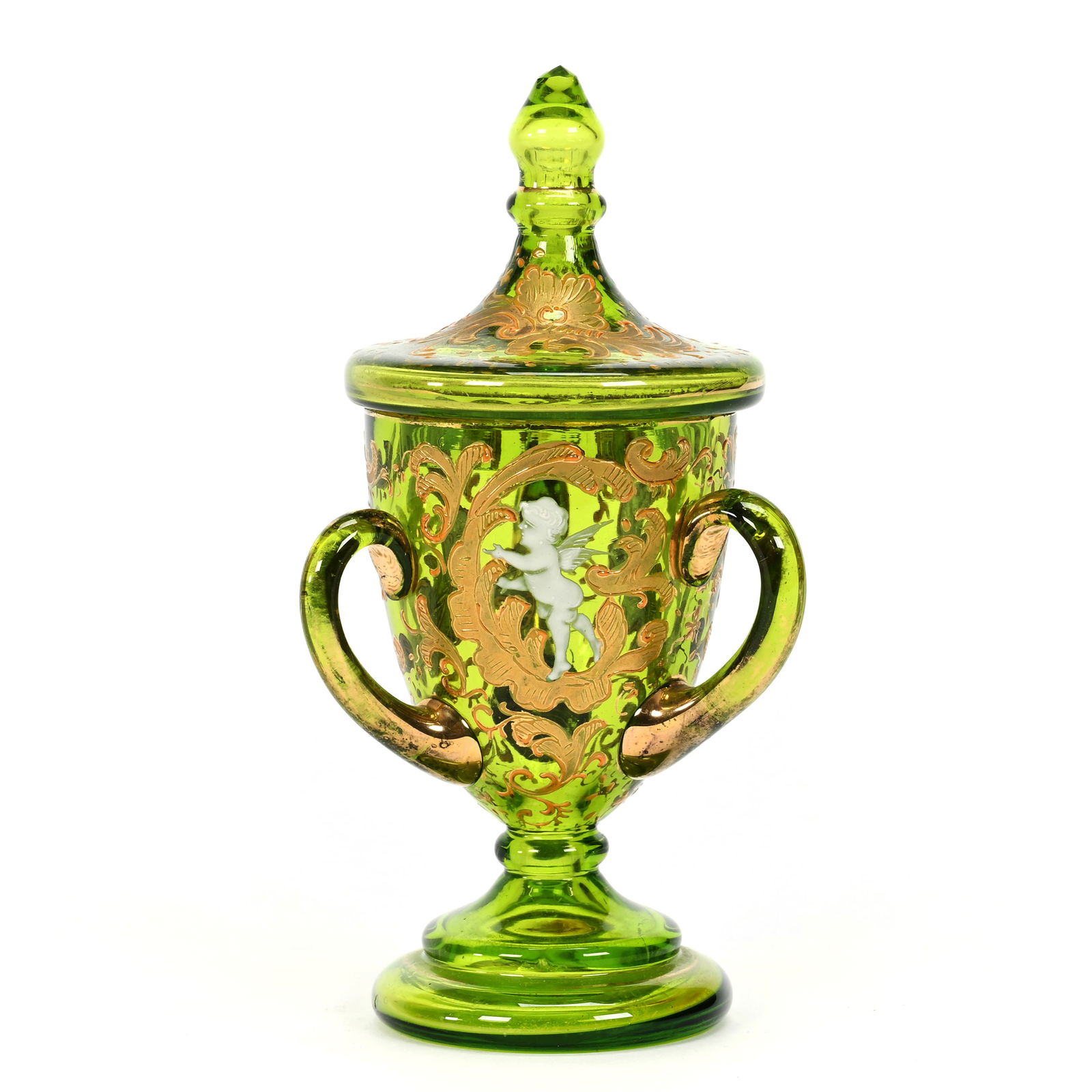 Pedestal Loving Cup With Lid, Three Handles (1 of 3)