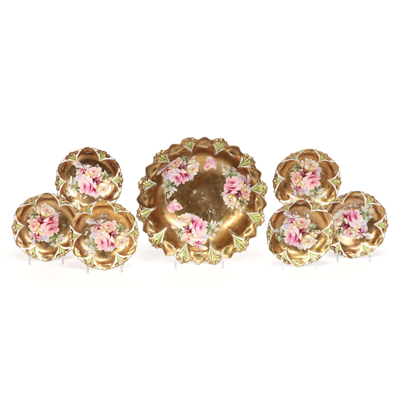 Berry Set, Seven Piece, Marked Royal Vienna (1 of 2)