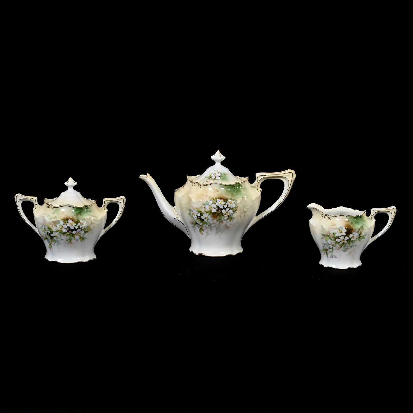 Tea Set, Three Piece, Marked R.S. Prussia (1 of 3)