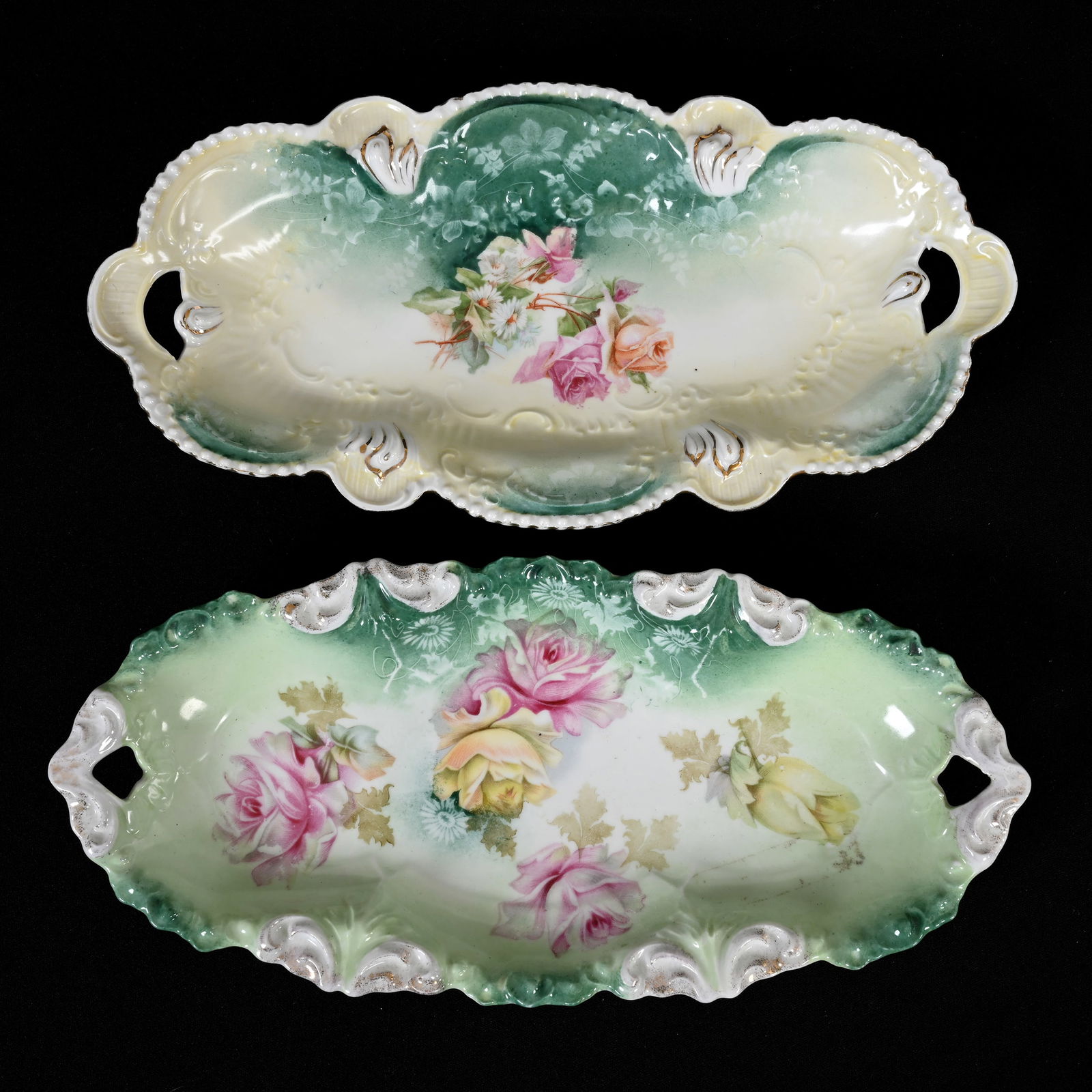 (2) Relish Trays Marked R.S. Prussia (1 of 3)