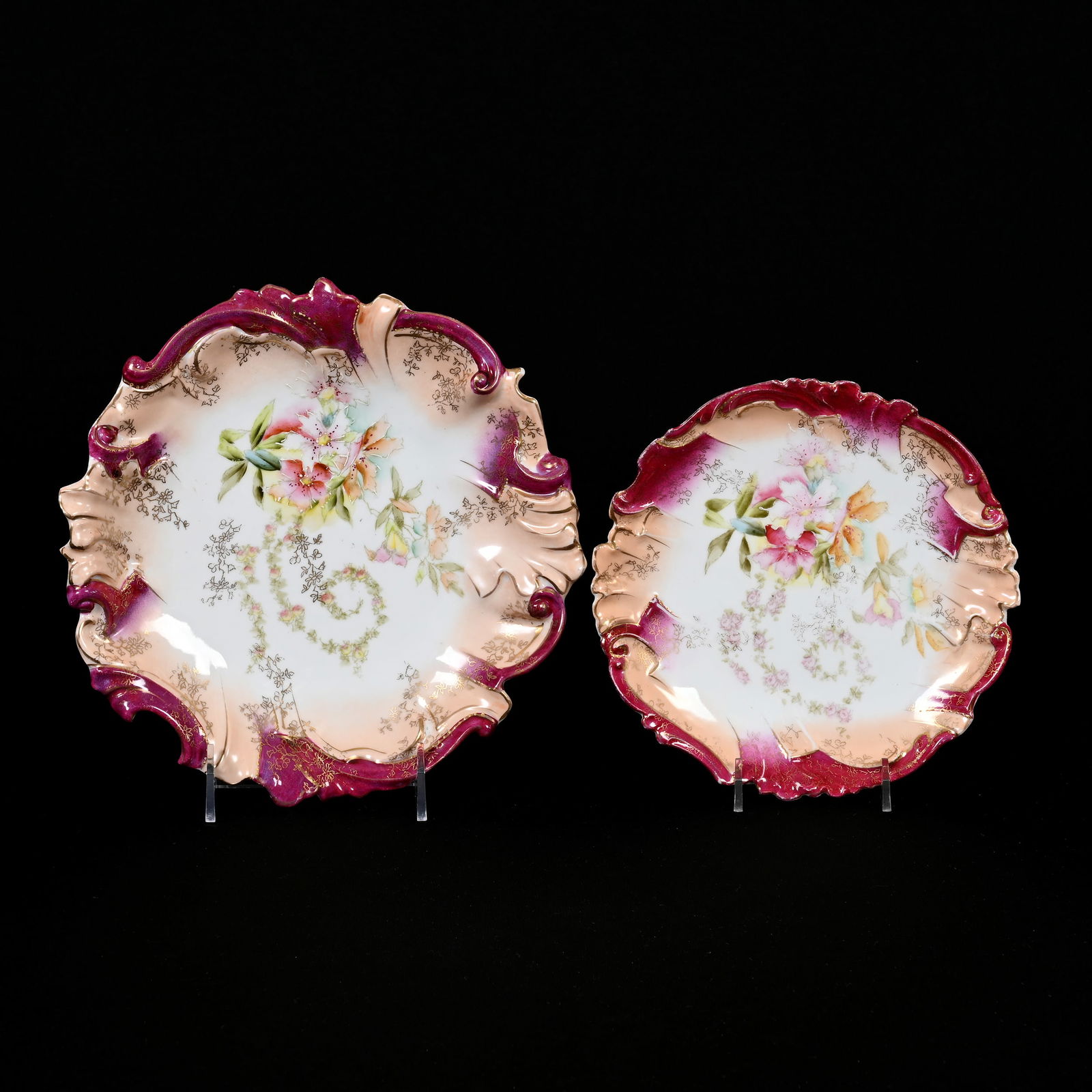 (2) Plates, Unmarked R.S. Prussia (1 of 2)