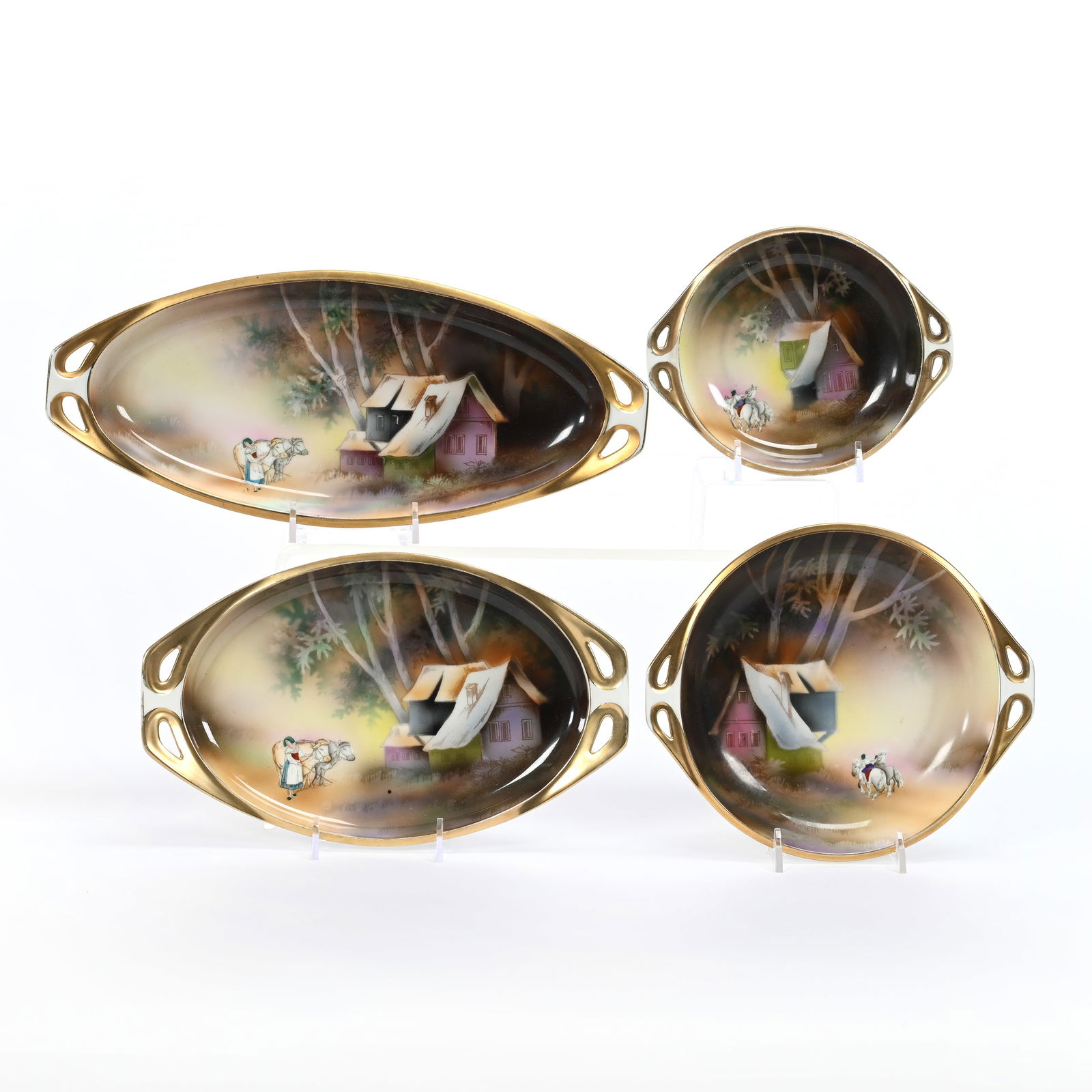 (4) R.S. Germany Items, Tab Handled, Scenic (1 of 2)