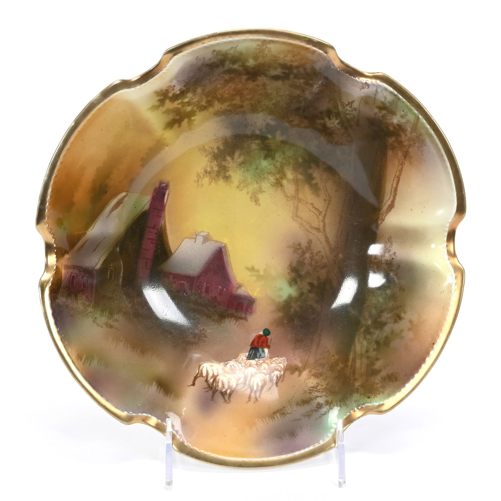 Scalloped Bowl, Unmarked R.S. Germany (1 of 2)