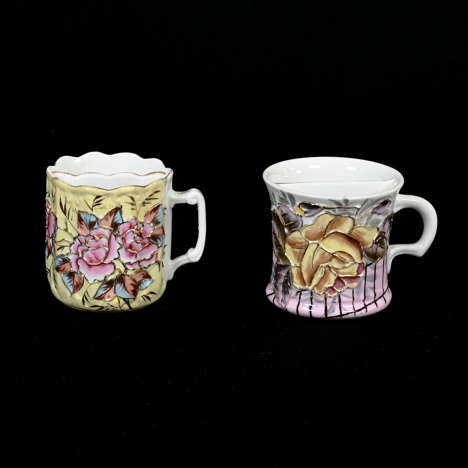 (2) Shaving Mugs, Unmarked Germany/Early Prussia (1 of 3)