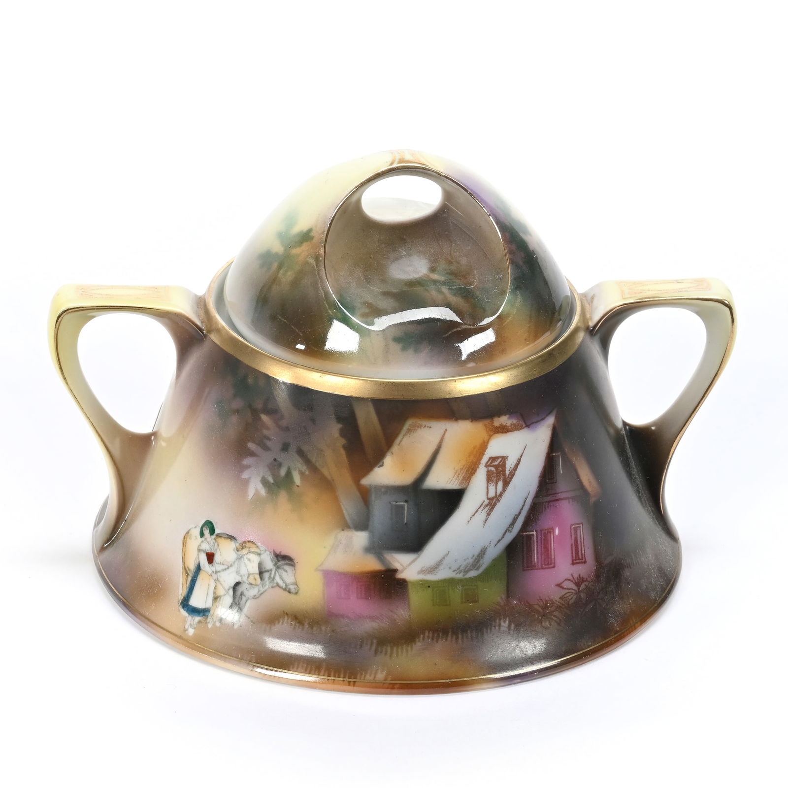 Cracker Jar Marked R.S. Germany, Two Handles (1 of 3)