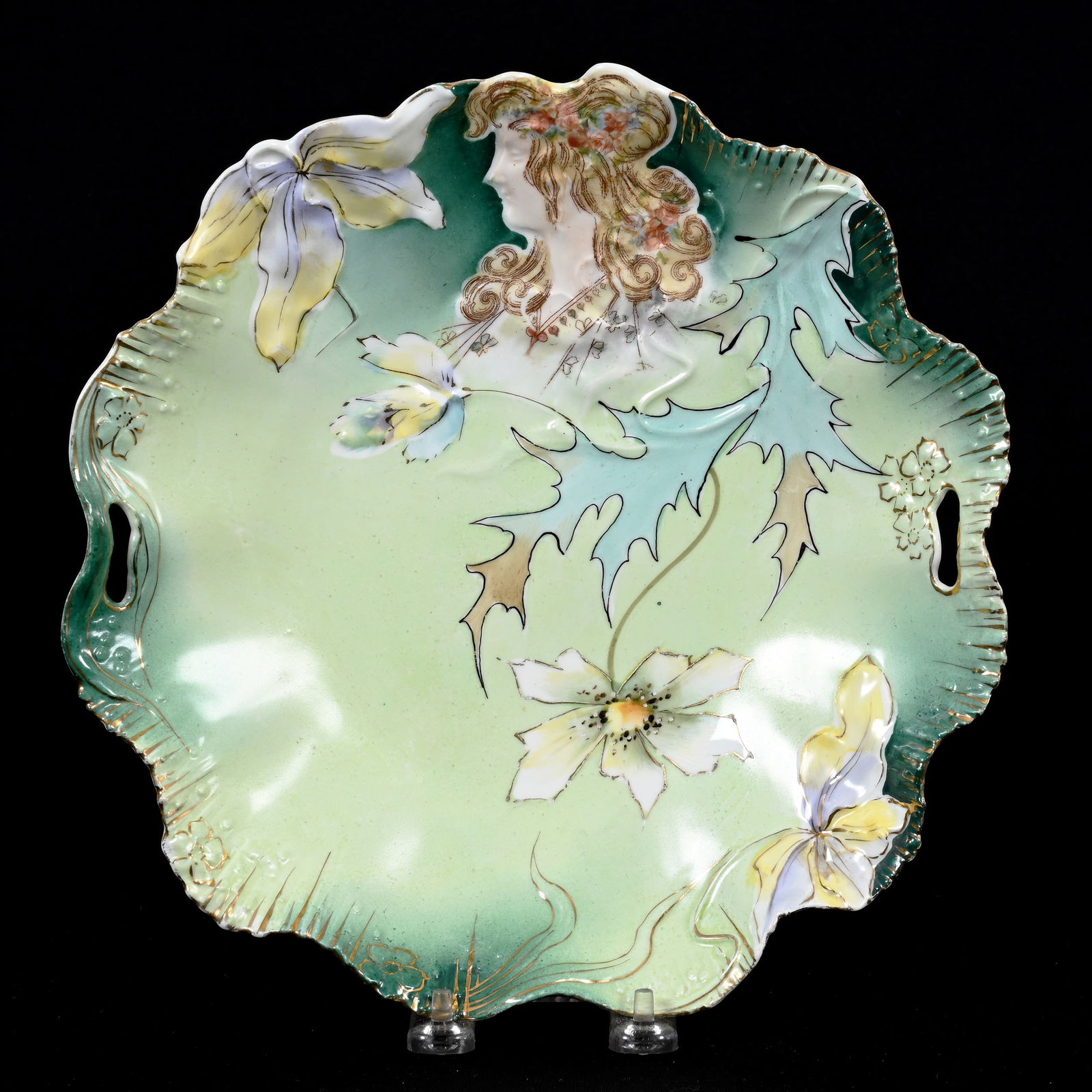 Cake Plate, Unmarked R.S. Prussia (1 of 2)