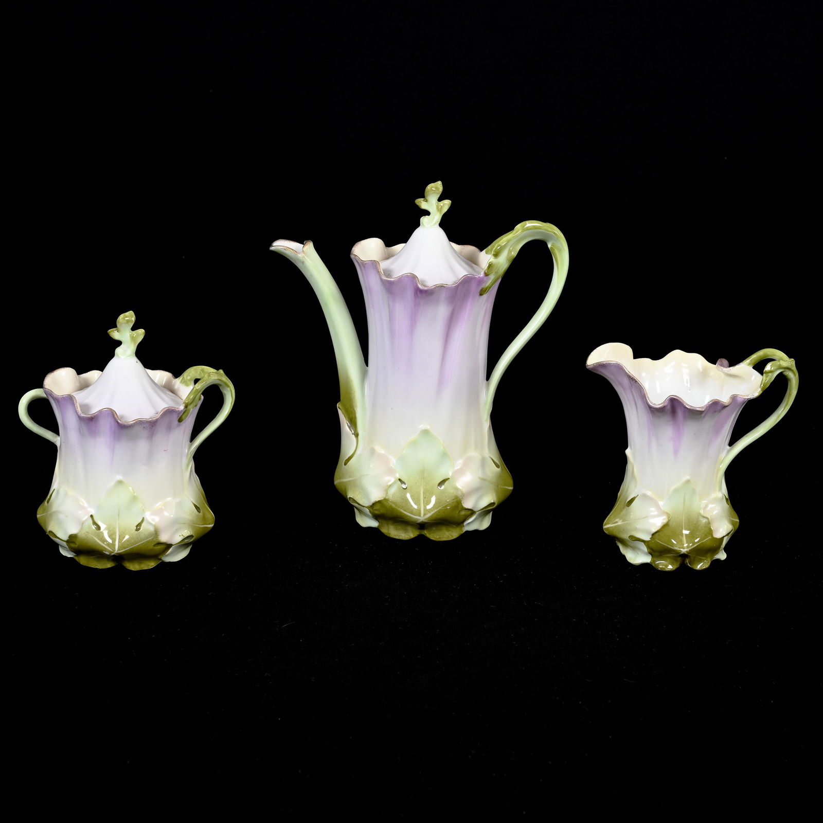 Tea Set, Three Piece, Unmarked R.S. Prussia (1 of 5)