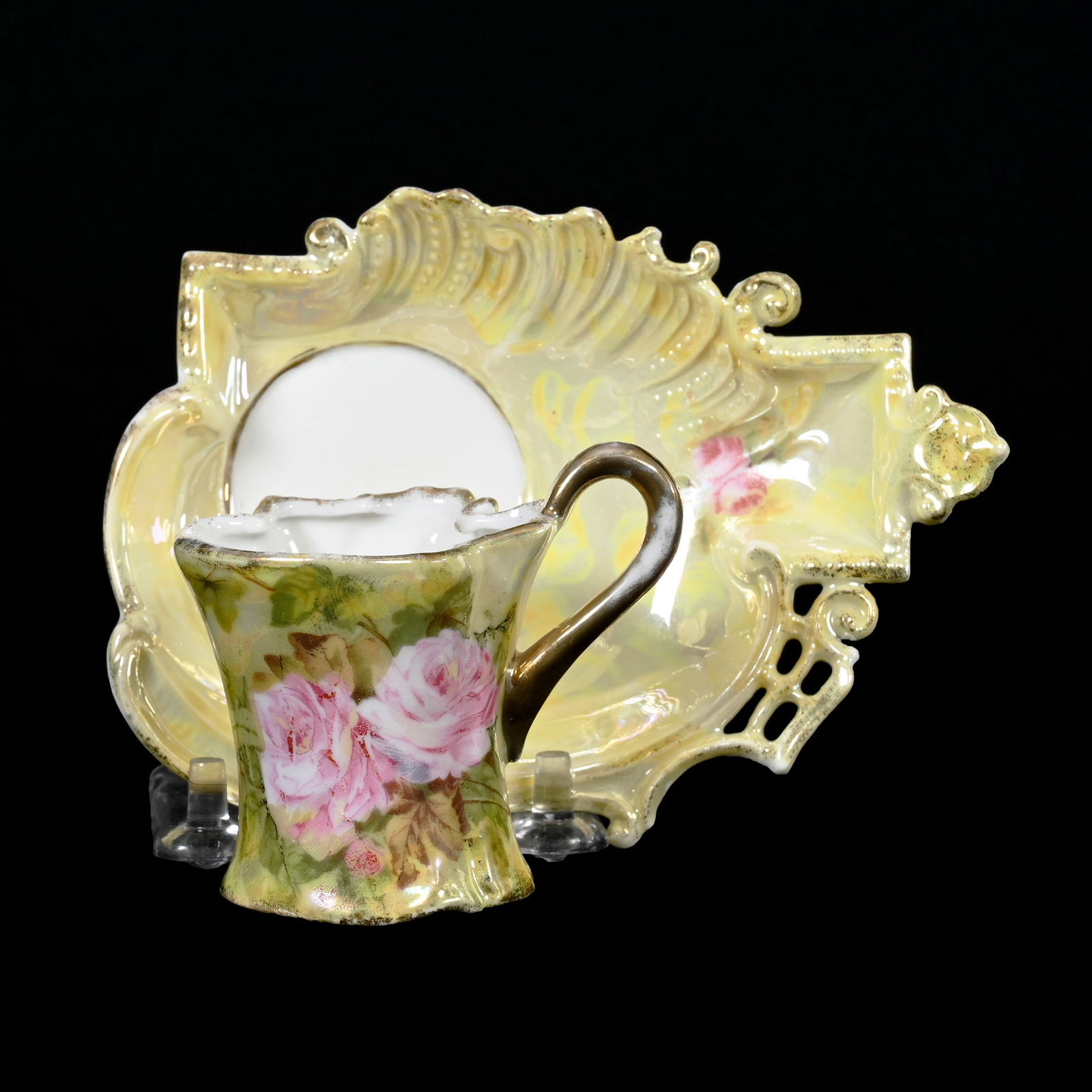 Cup/Saucer, Unmarked Prov Saxe Style (1 of 4)