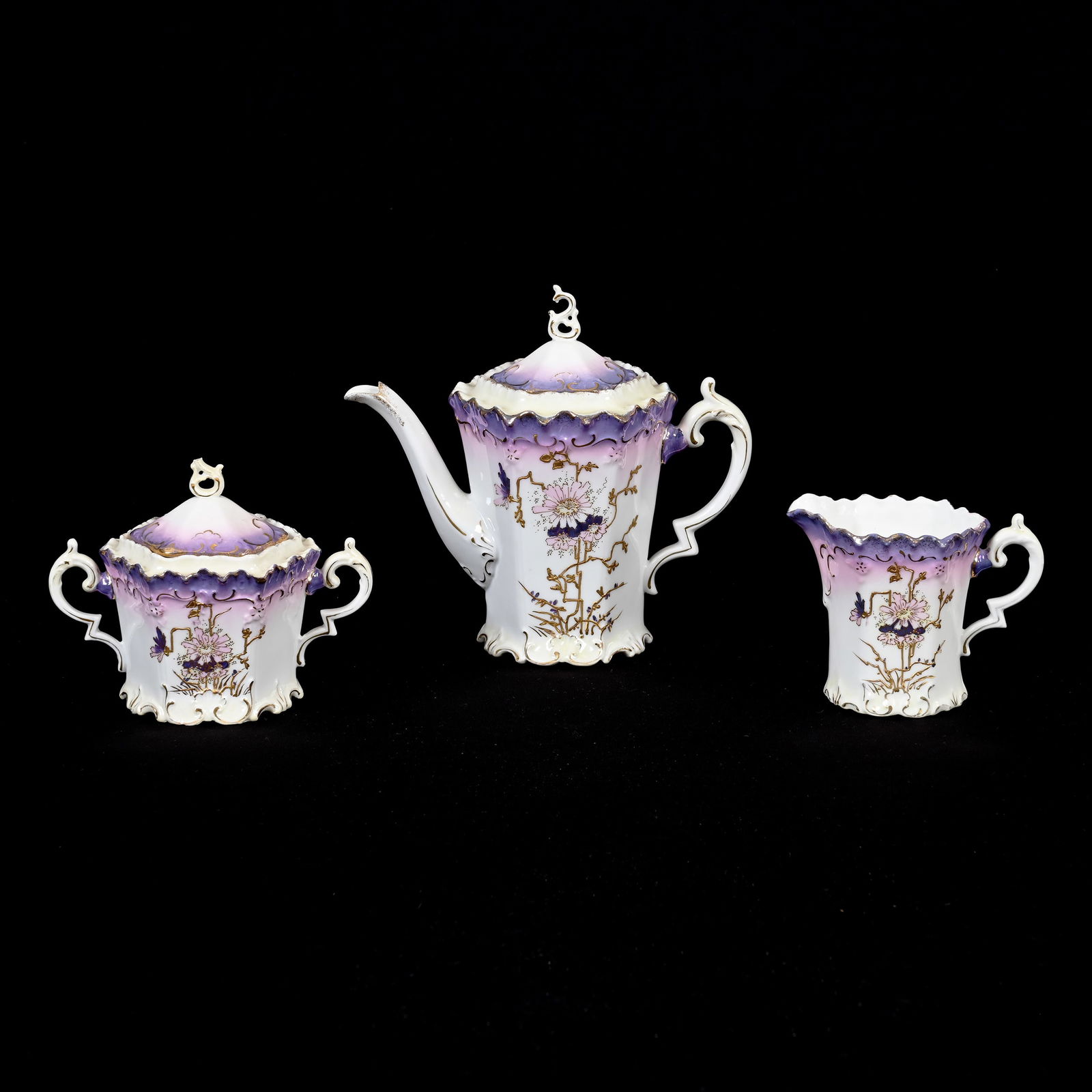 Tea Set, Three Piece, Unmarked R.S. Prussia (1 of 4)
