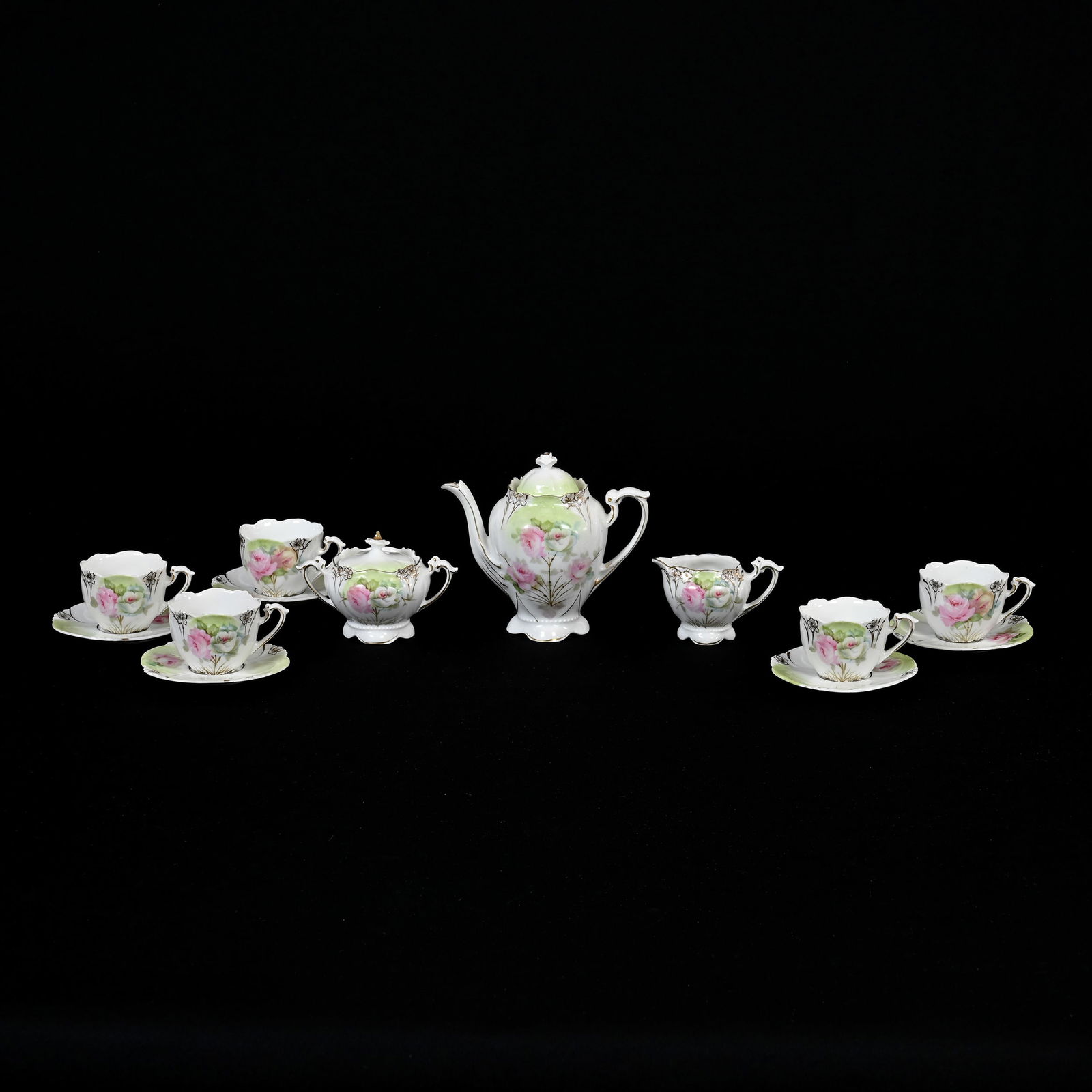Child's Tea Set, Eight Piece, Unmarked R.S. Prussia (1 of 6)