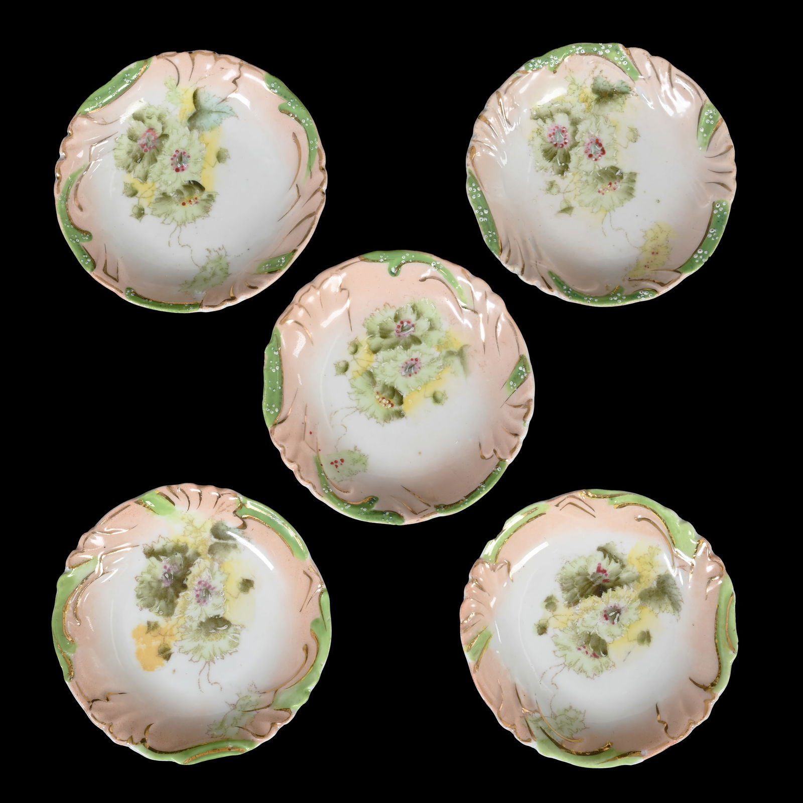 (5) Butter Pats, Early Unmarked Prussia (1 of 2)