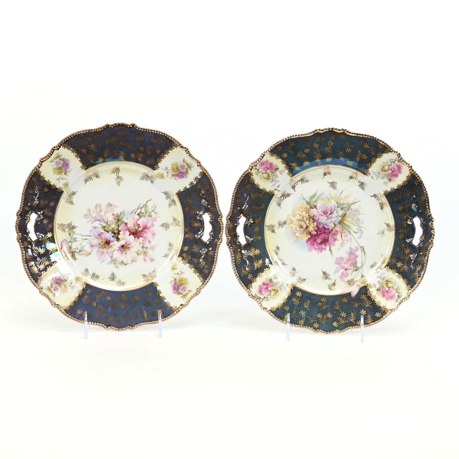 Pair Cake Plates, Matching, Marked Royal Coburg (1 of 2)