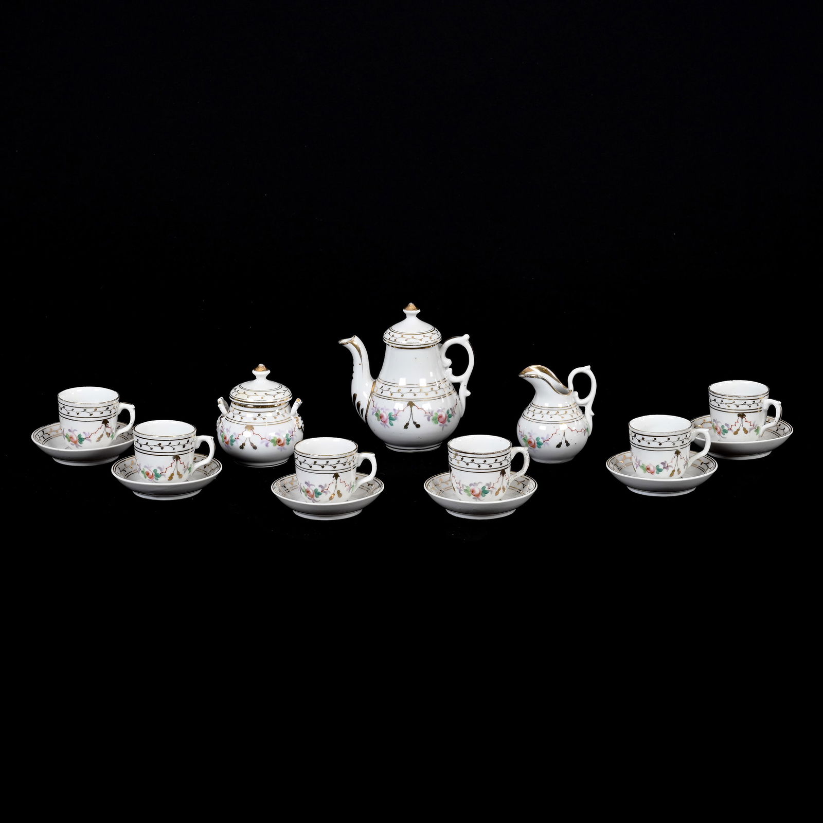 Child's Tea Set, Unmarked Prussia Style (1 of 3)