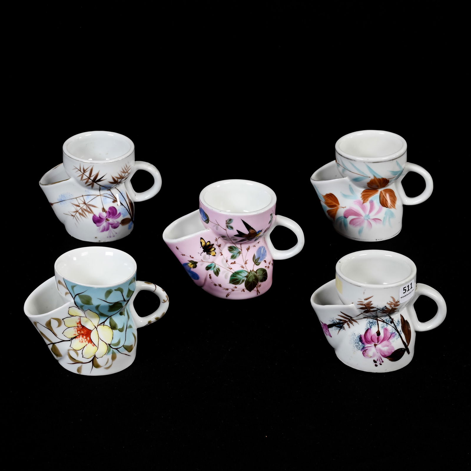 (5) Scuttle Mugs, Unmarked R.S. Prussia (1 of 3)