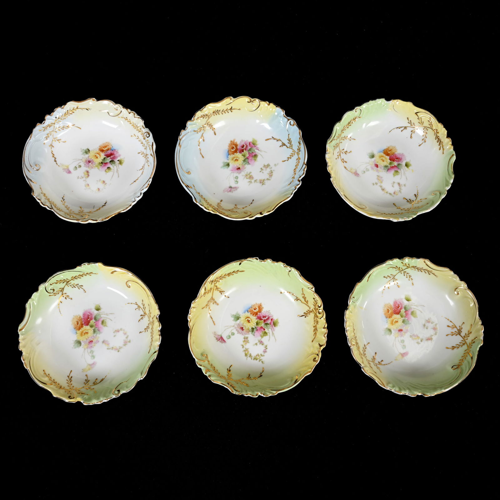 (6) Berry Dishes, Unmarked R.S. Prussia (1 of 2)