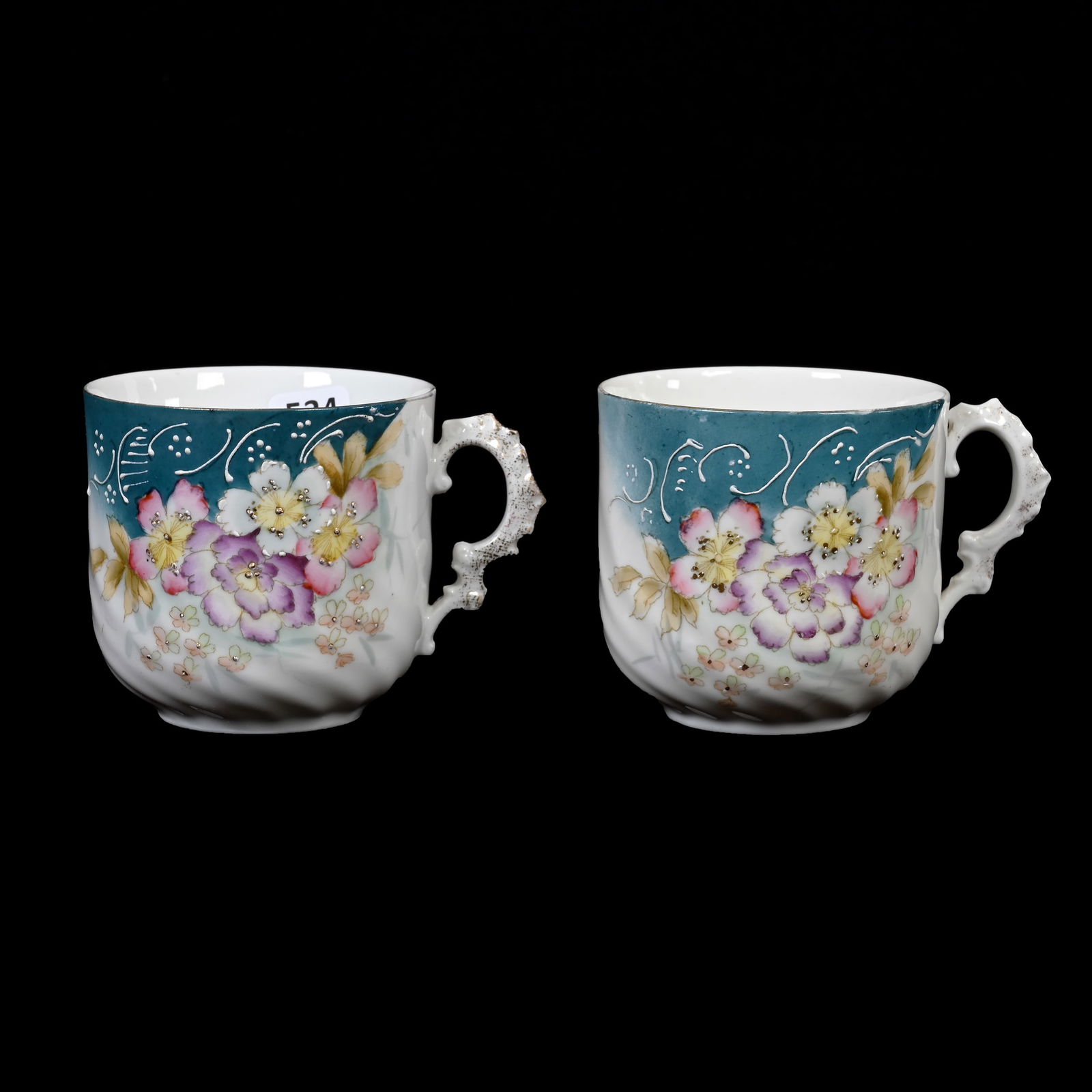 Pair Shaving Mugs, Unmarked R.S. Prussia (1 of 3)