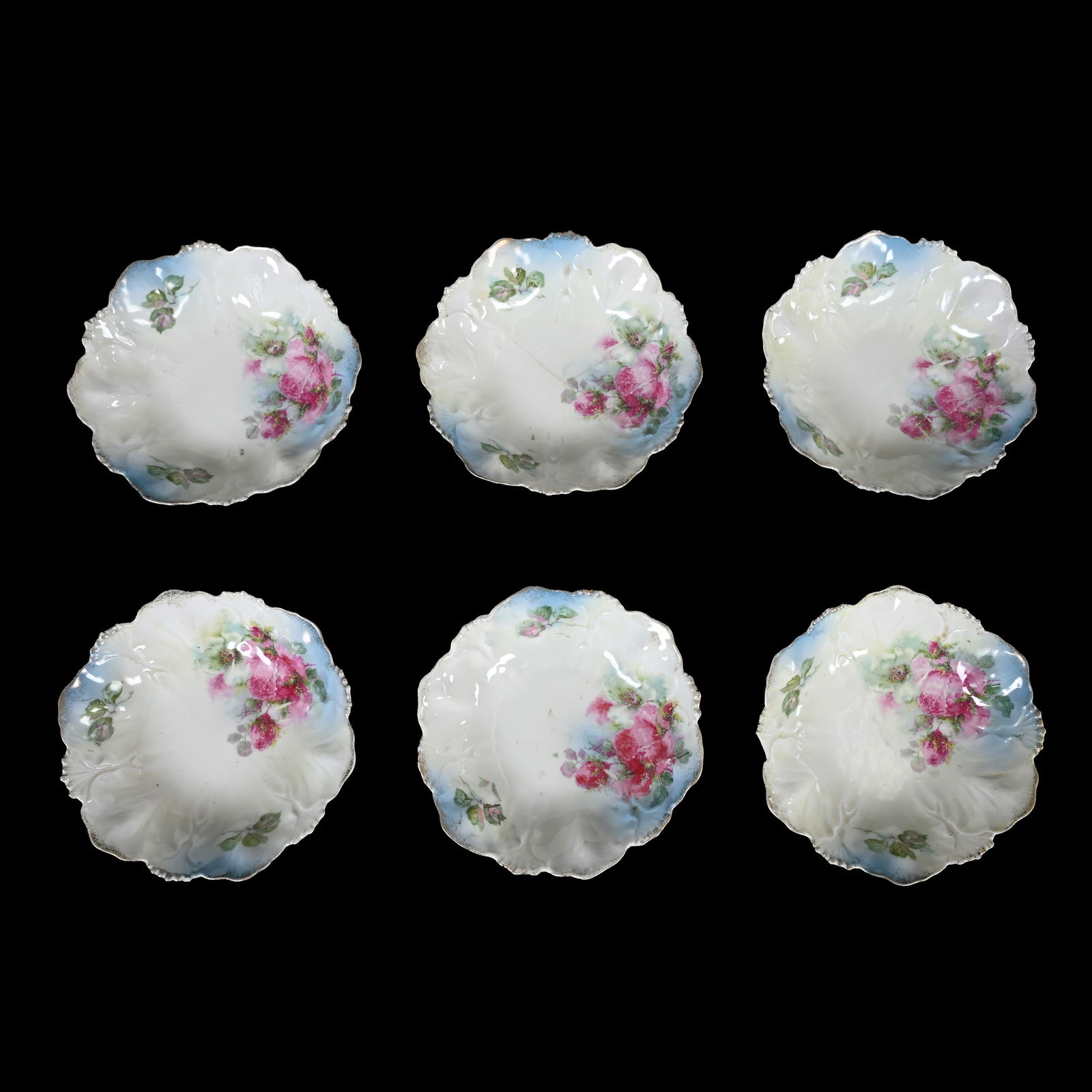 (6) Berry Dishes, Unmarked R.S. Prussia (1 of 4)