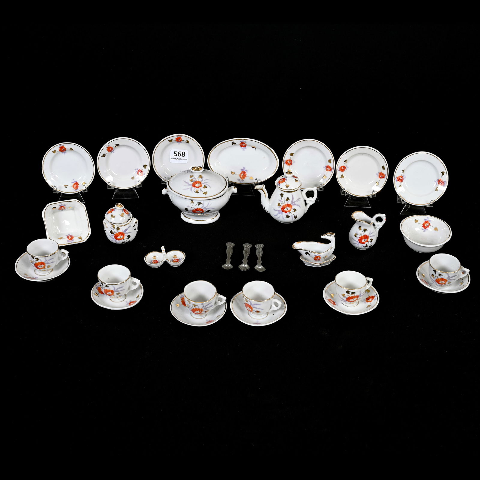 Child's Tea Set, Unmarked Prussia Style (1 of 5)