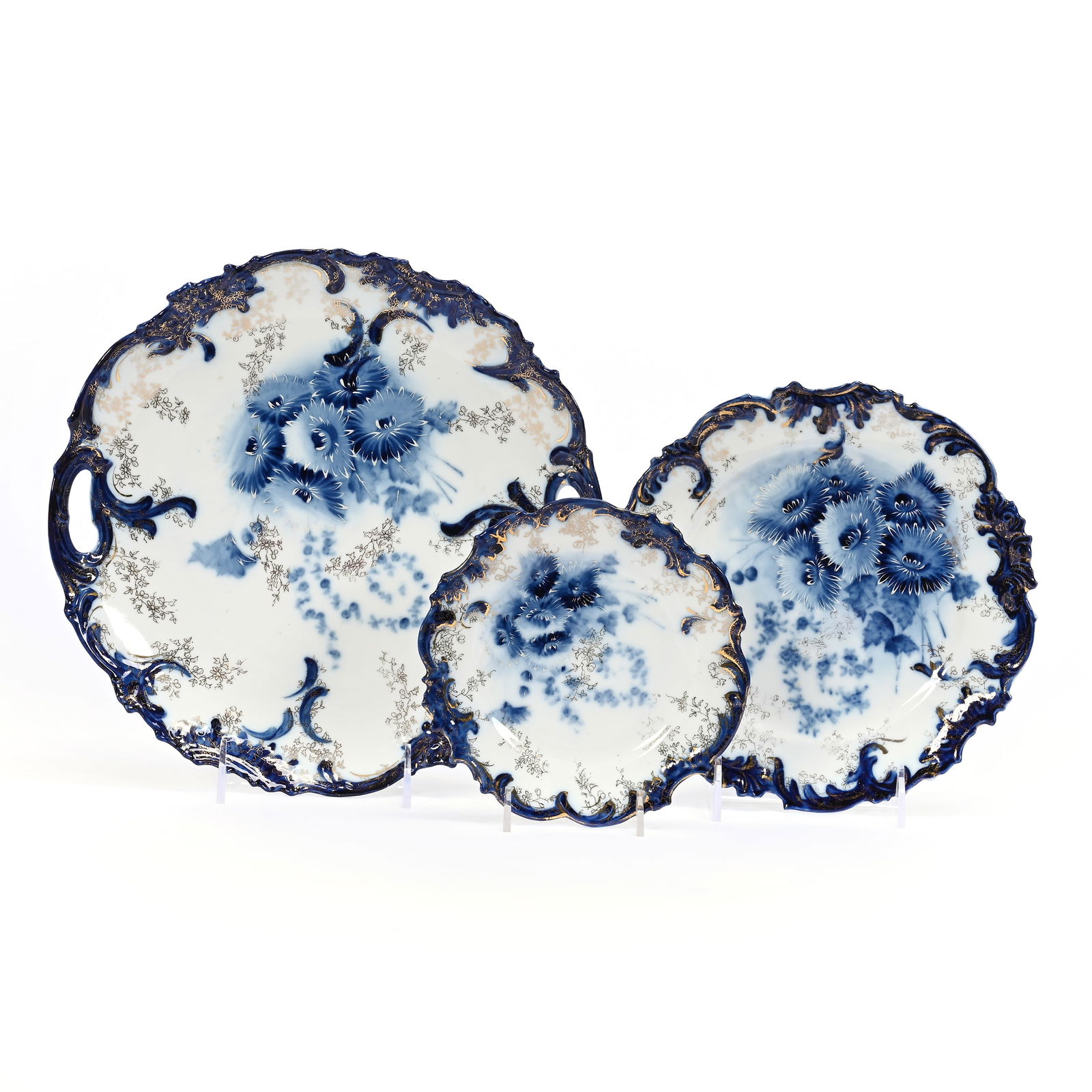 (3) Plates, Unmarked R.S. Prussia (1 of 2)