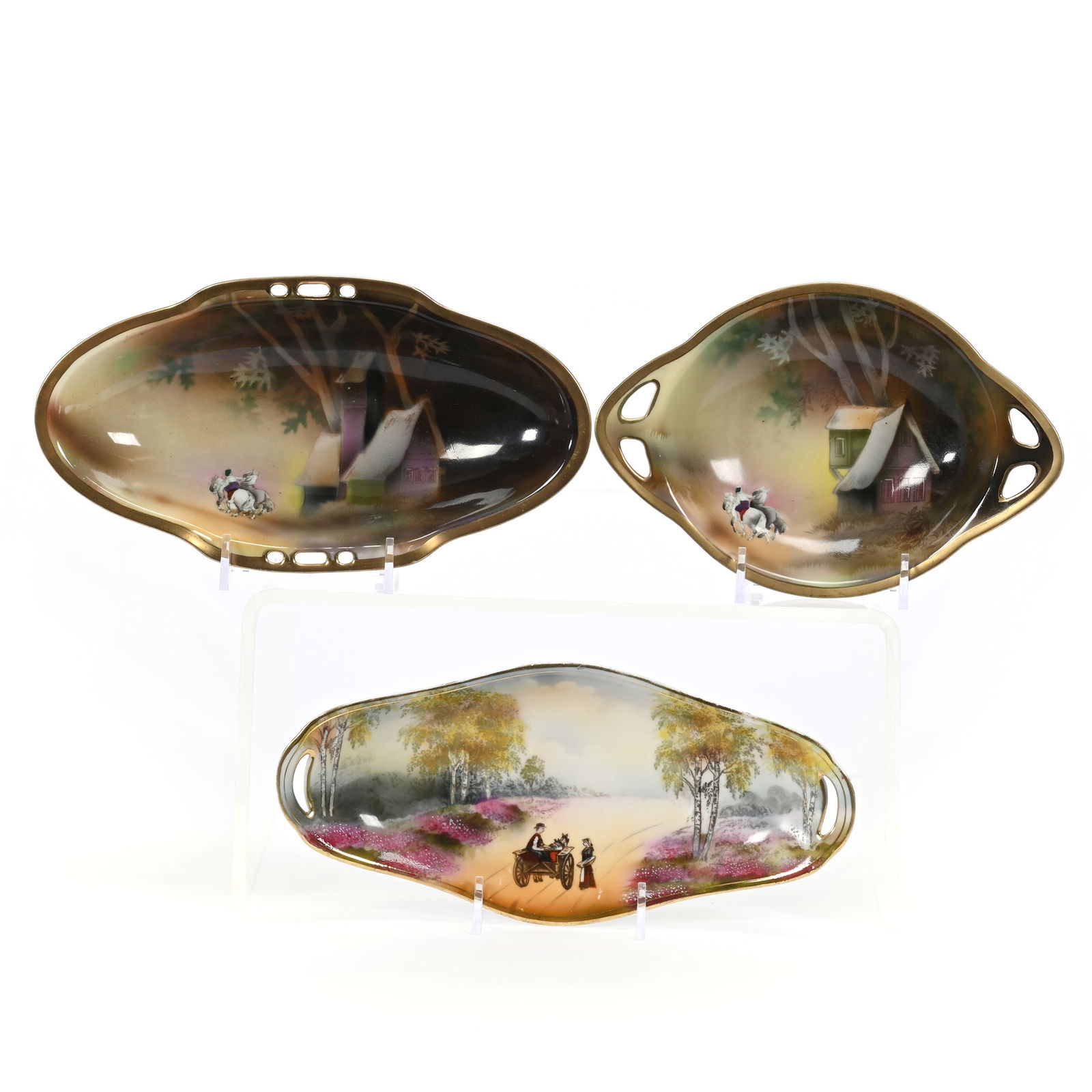 (3) Oblong Dishes Marked R.S. Germany (1 of 2)