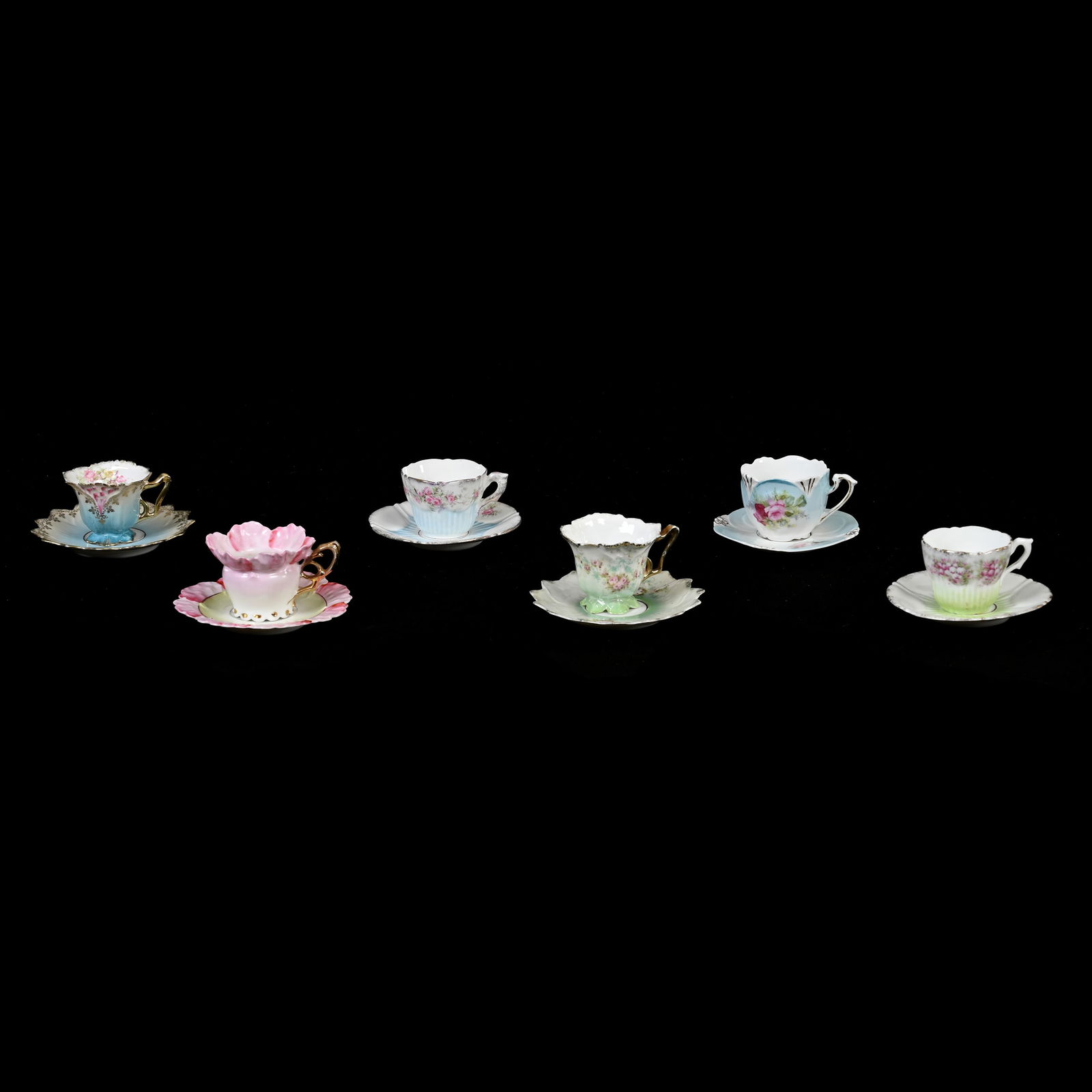 (6) Demitasse Cups/Saucers, Unmarked R.S. Prussia (1 of 3)