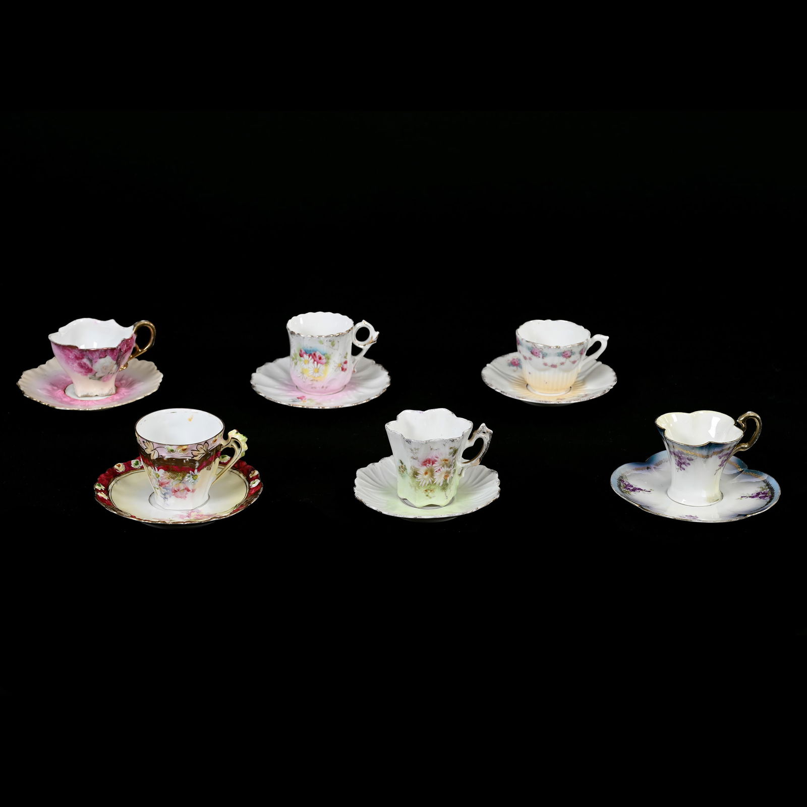 (6) Demitasse Cups/Saucers, Unmarked R.S. Prussia (1 of 3)