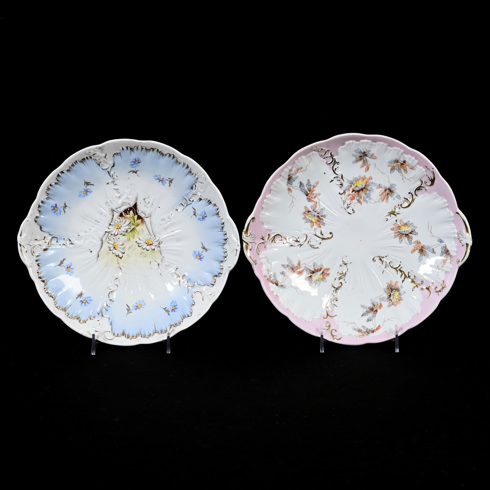 (2) Plates, Early Unmarked R.S. Prussia (1 of 3)