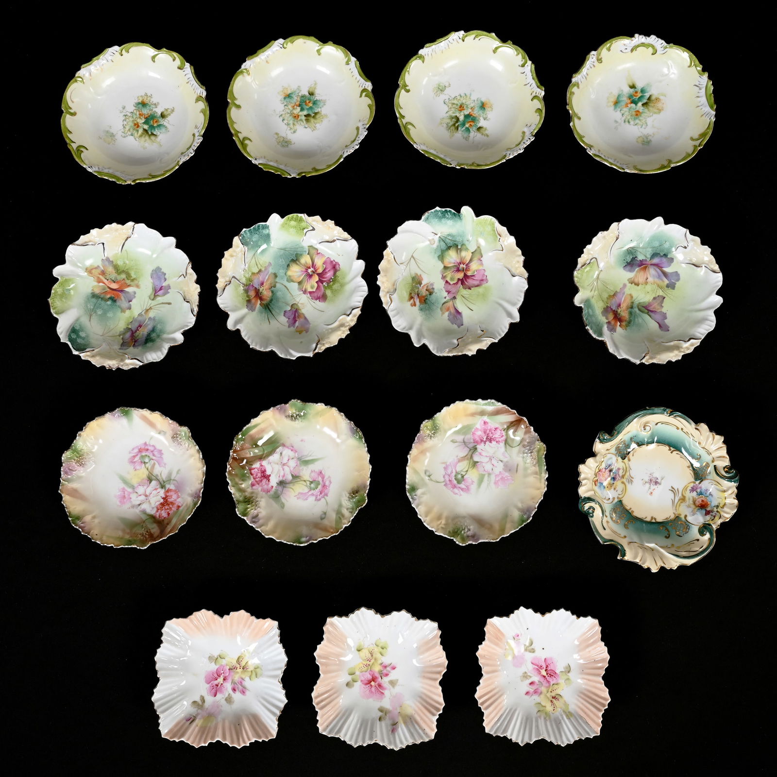 (16) Berry Dishes, Unmarked R.S. Prussia (1 of 2)