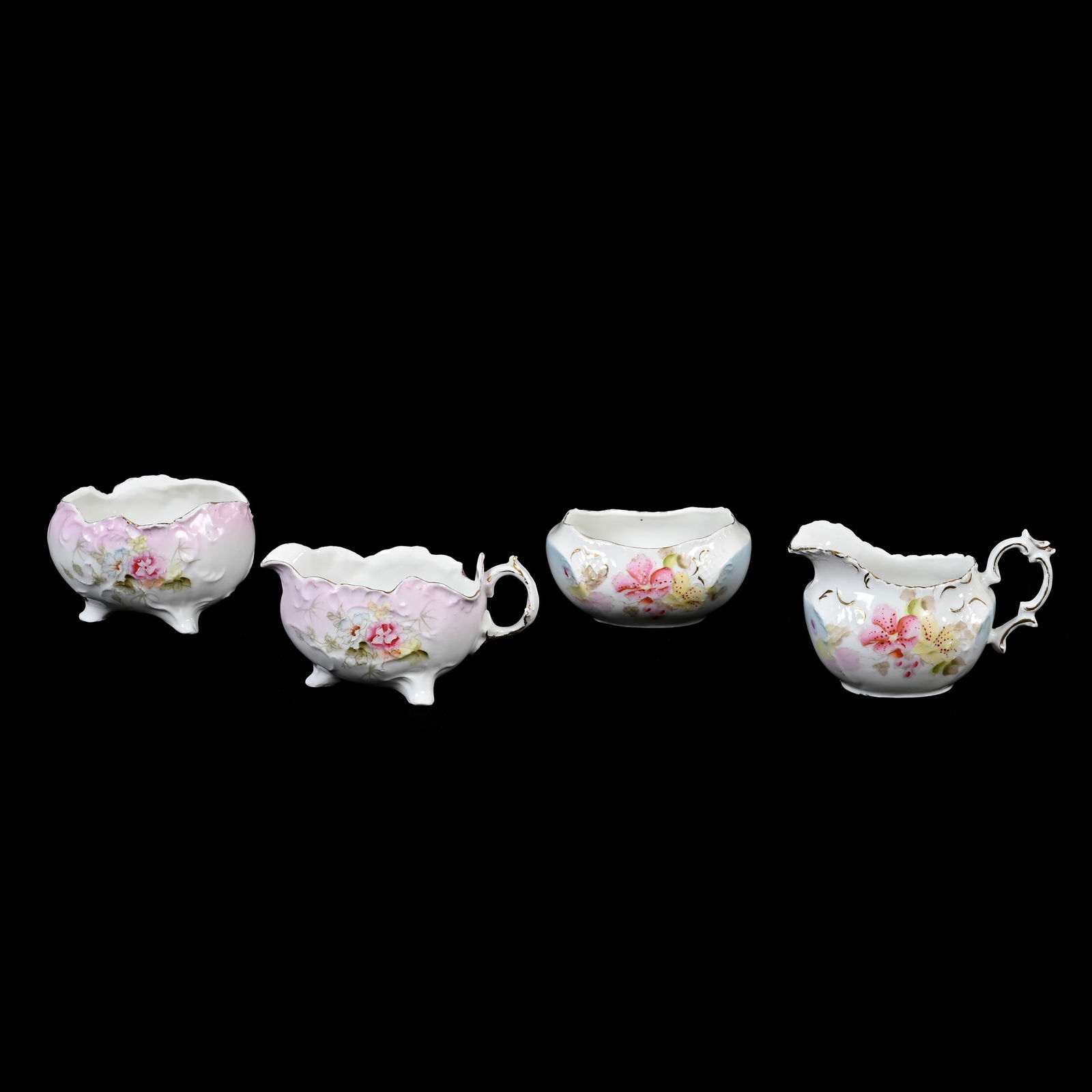 (2) Creamer & Sugar Sets, Unmarked R.S. Prussia (1 of 4)