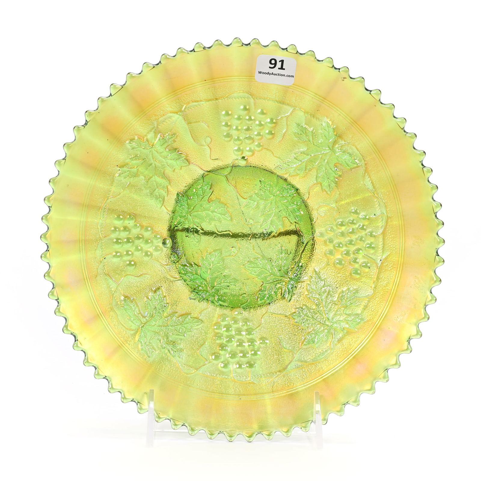 Plate, Carnival Glass Advertising, Old Rose Distillery (1 of 3)