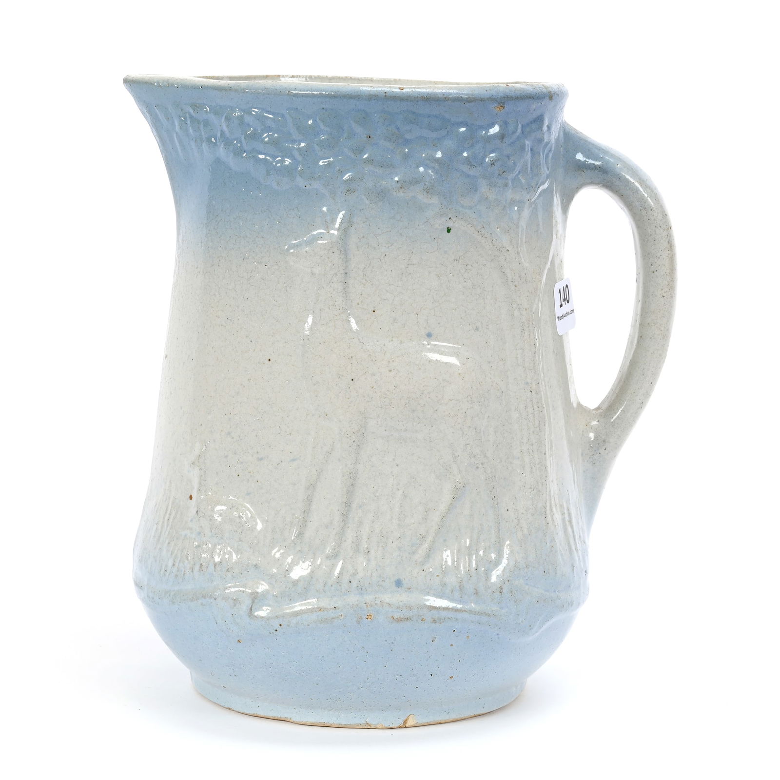 Pitcher, Blue And Gray Stoneware (1 of 4)