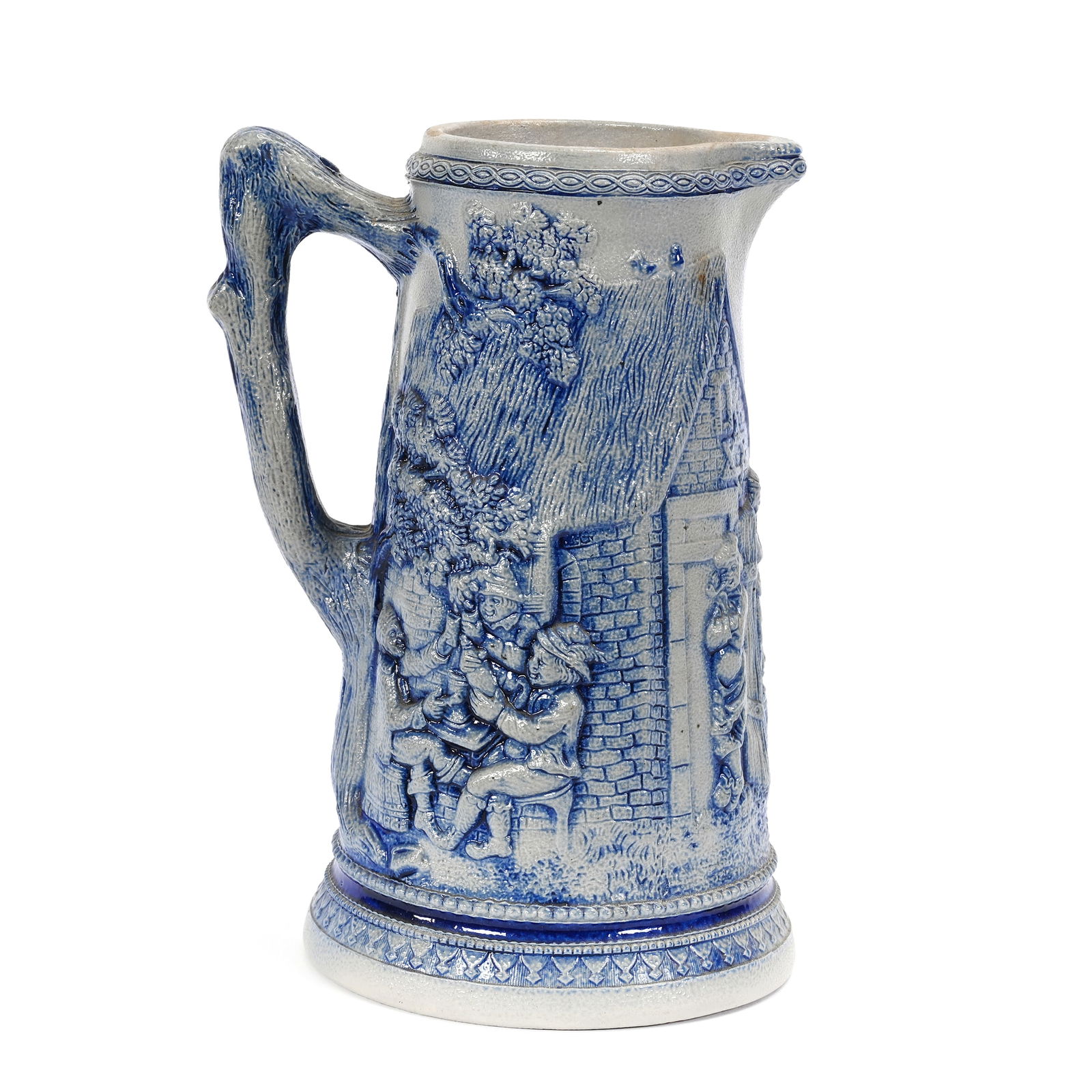 Pitcher, Blue And Gray Stoneware (1 of 3)