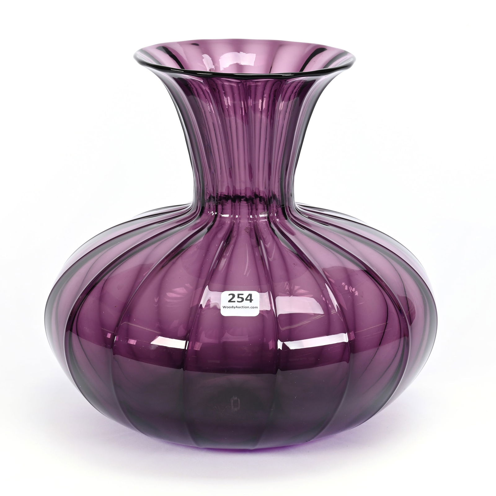 Flower Form Vase Signed Durand #1986-10" (1 of 3)