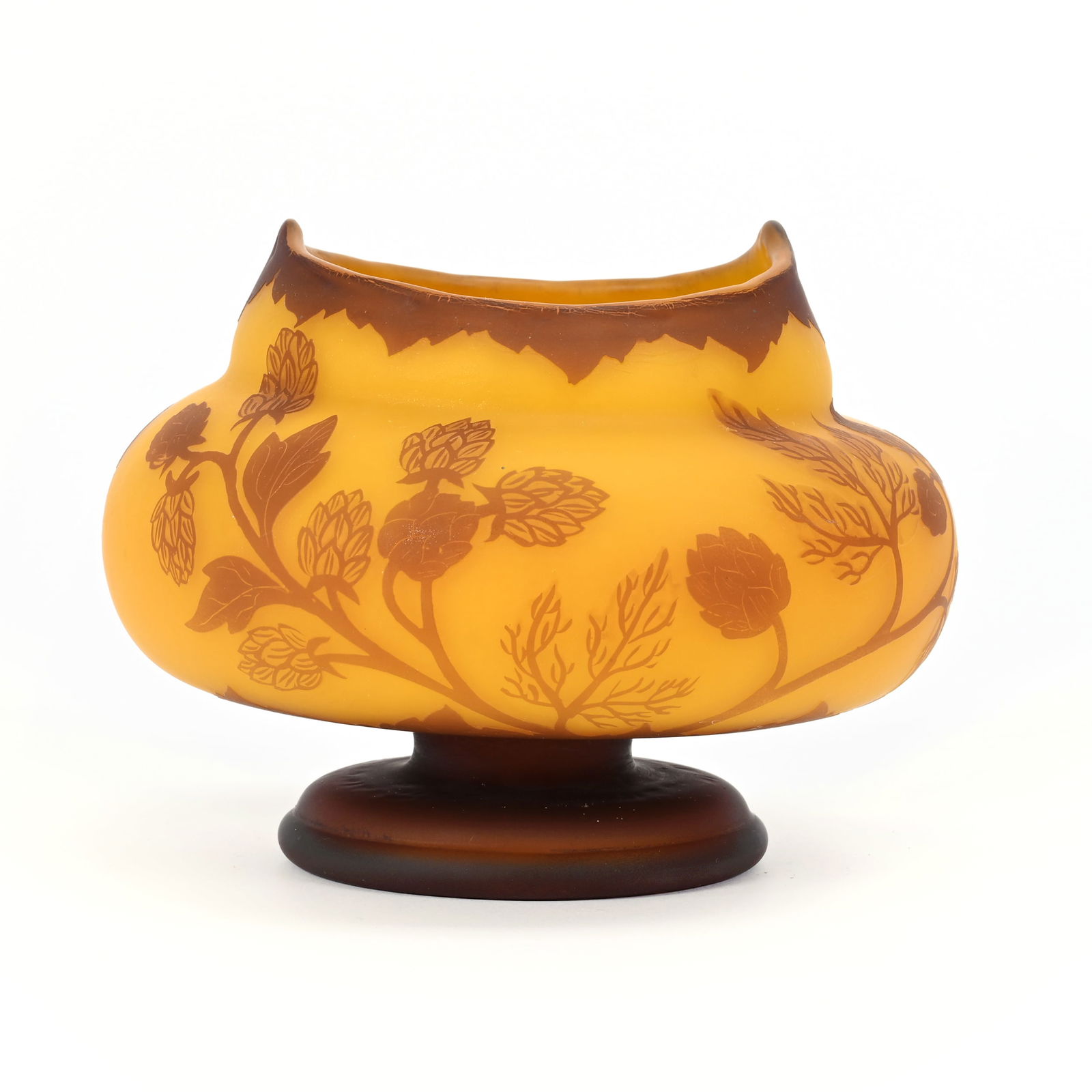 Pedestal Vase Signed Richard (Loetz) Cameo Art Glass (1 of 4)